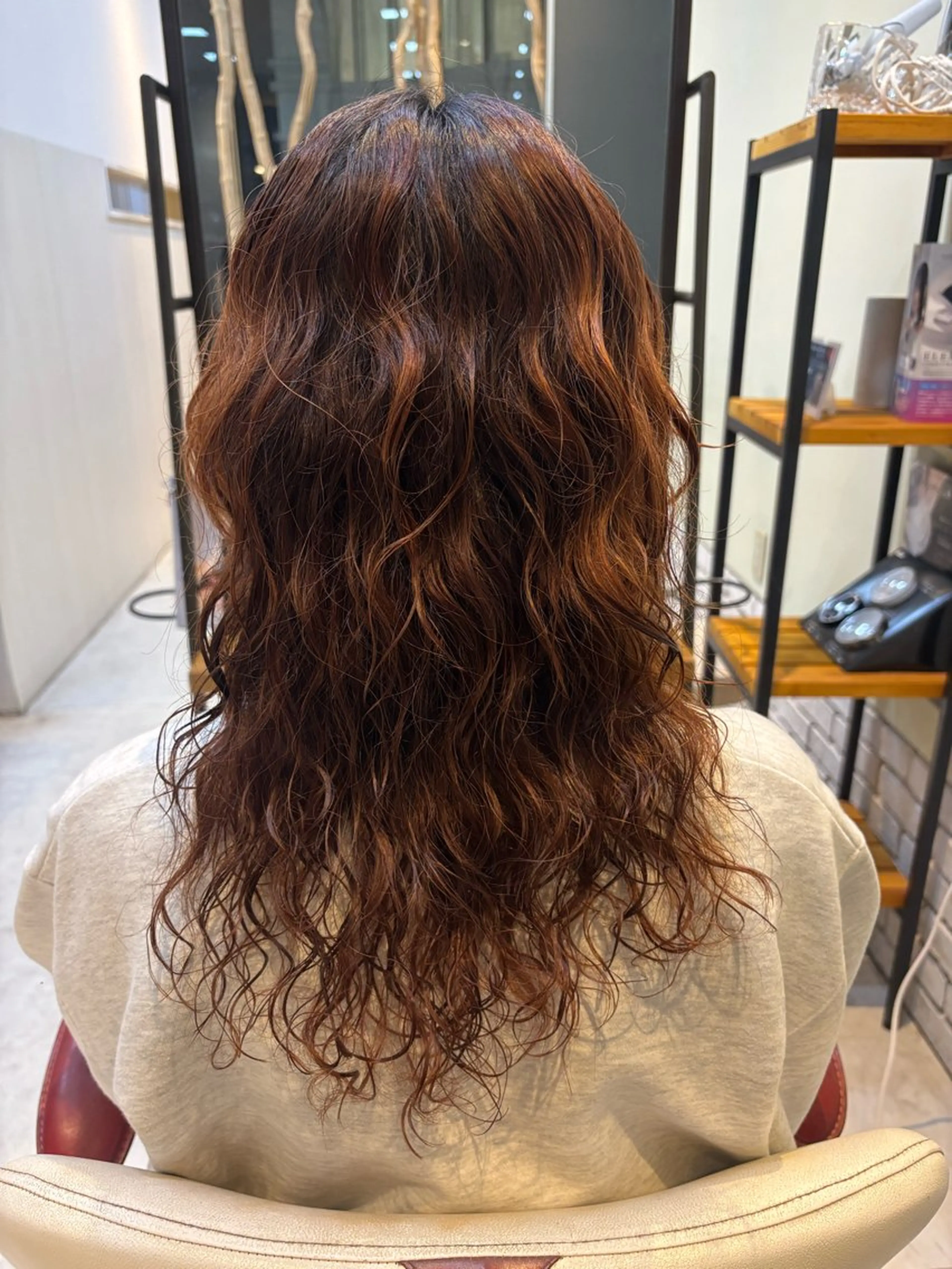 セミロング パーマ セミロングパーマ すなが/ハイライト モデル募集中のヘアスタイル