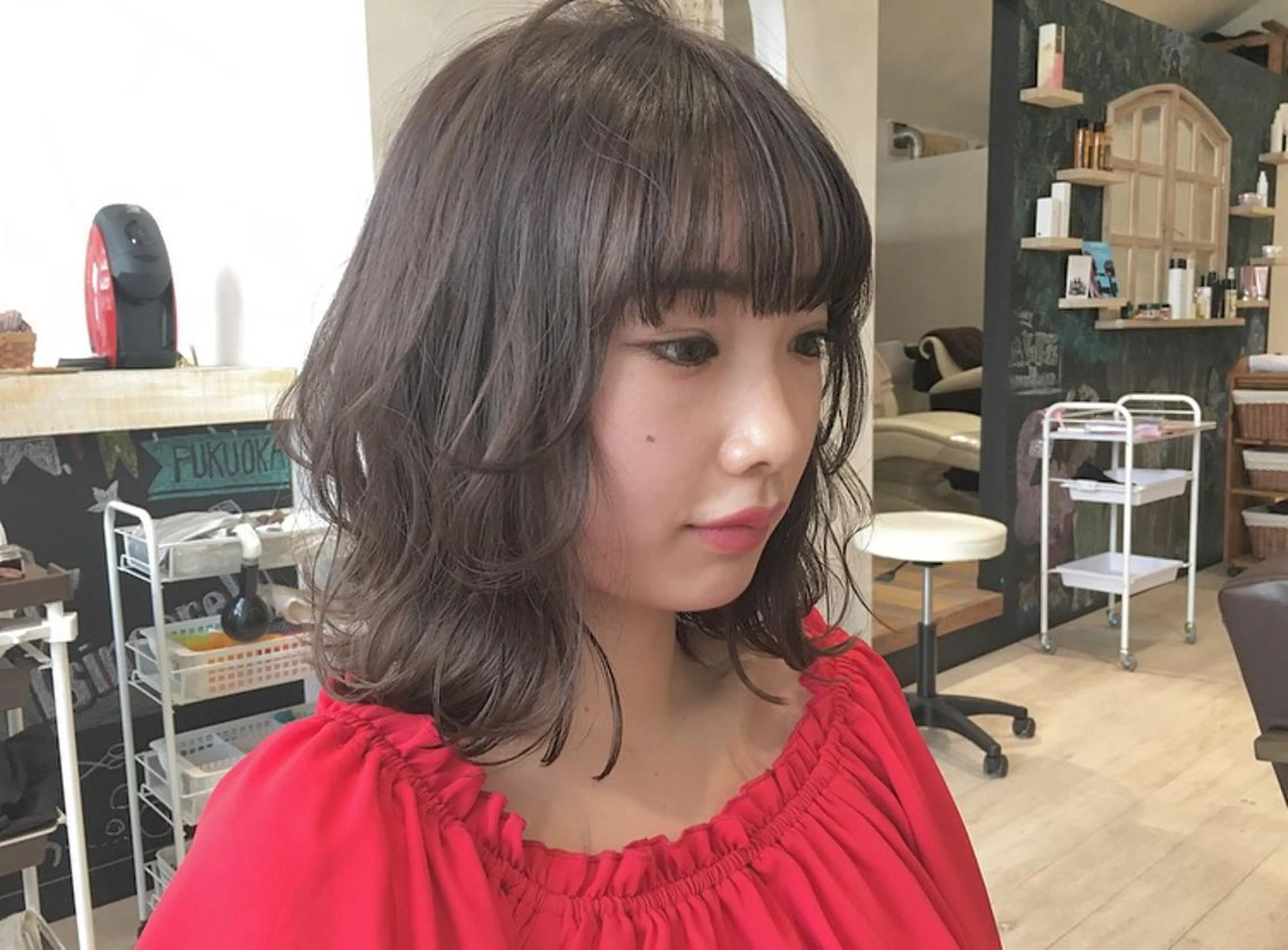 ミディアム カラー nakahara madokaのヘアスタイル