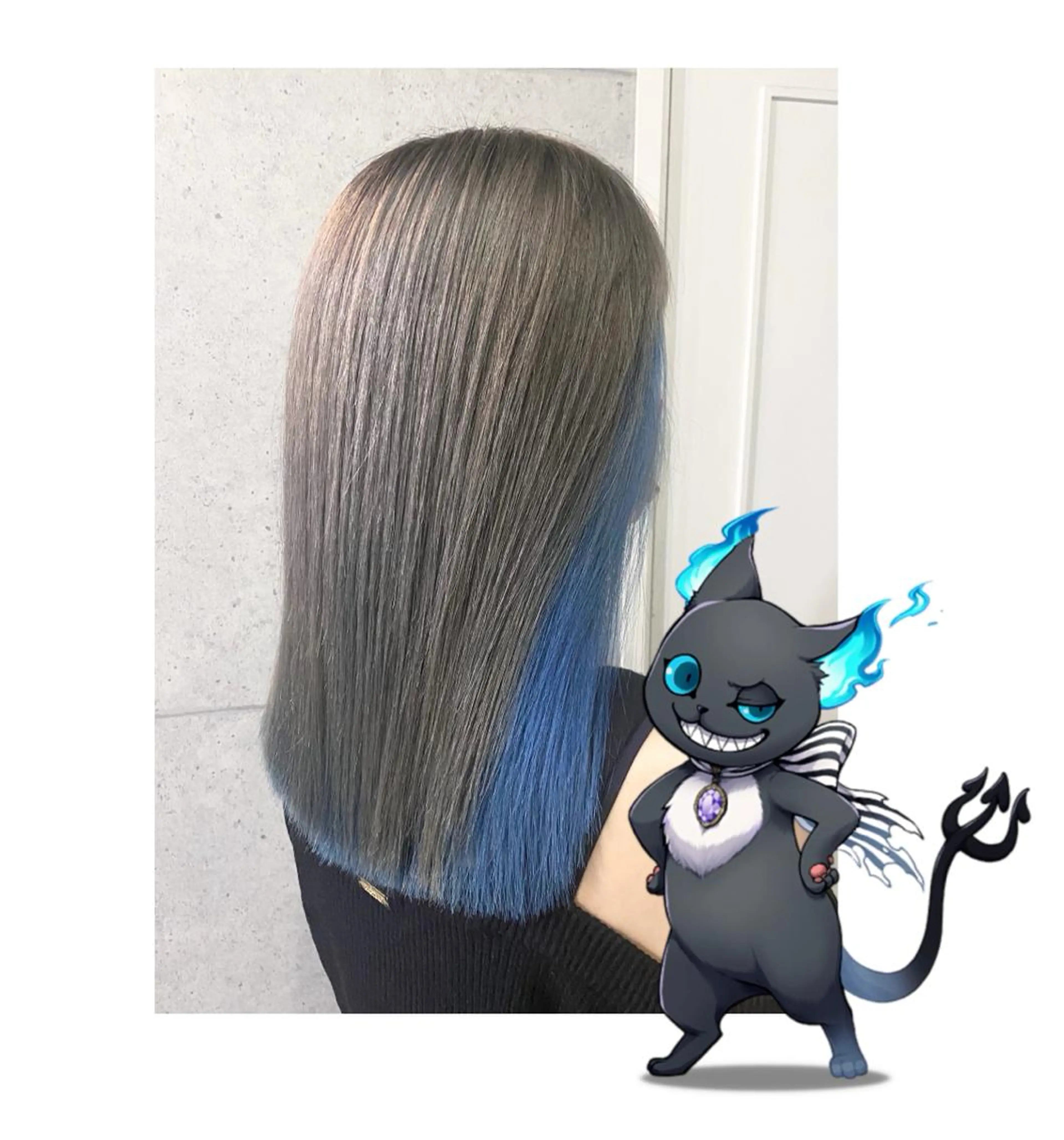 セミロング カラー ヘアカラー TSUNO🦖 派手髪/オタク美容師のヘアスタイル