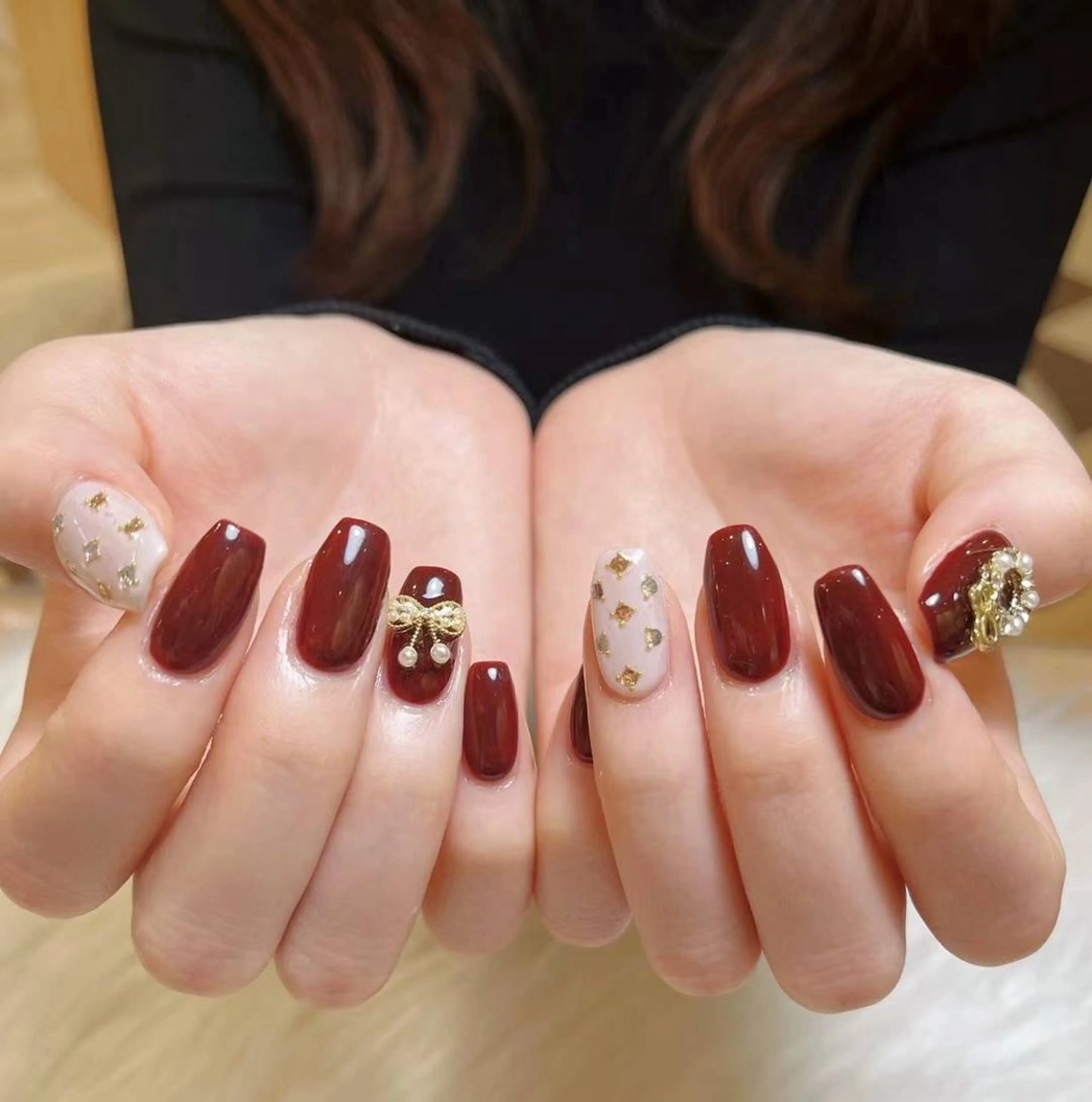 【ハンドNO.1】🎀シンプルデザイン90分(アート2本-3本)6980¥🎀初回ソフトジェルオフ無料の写真