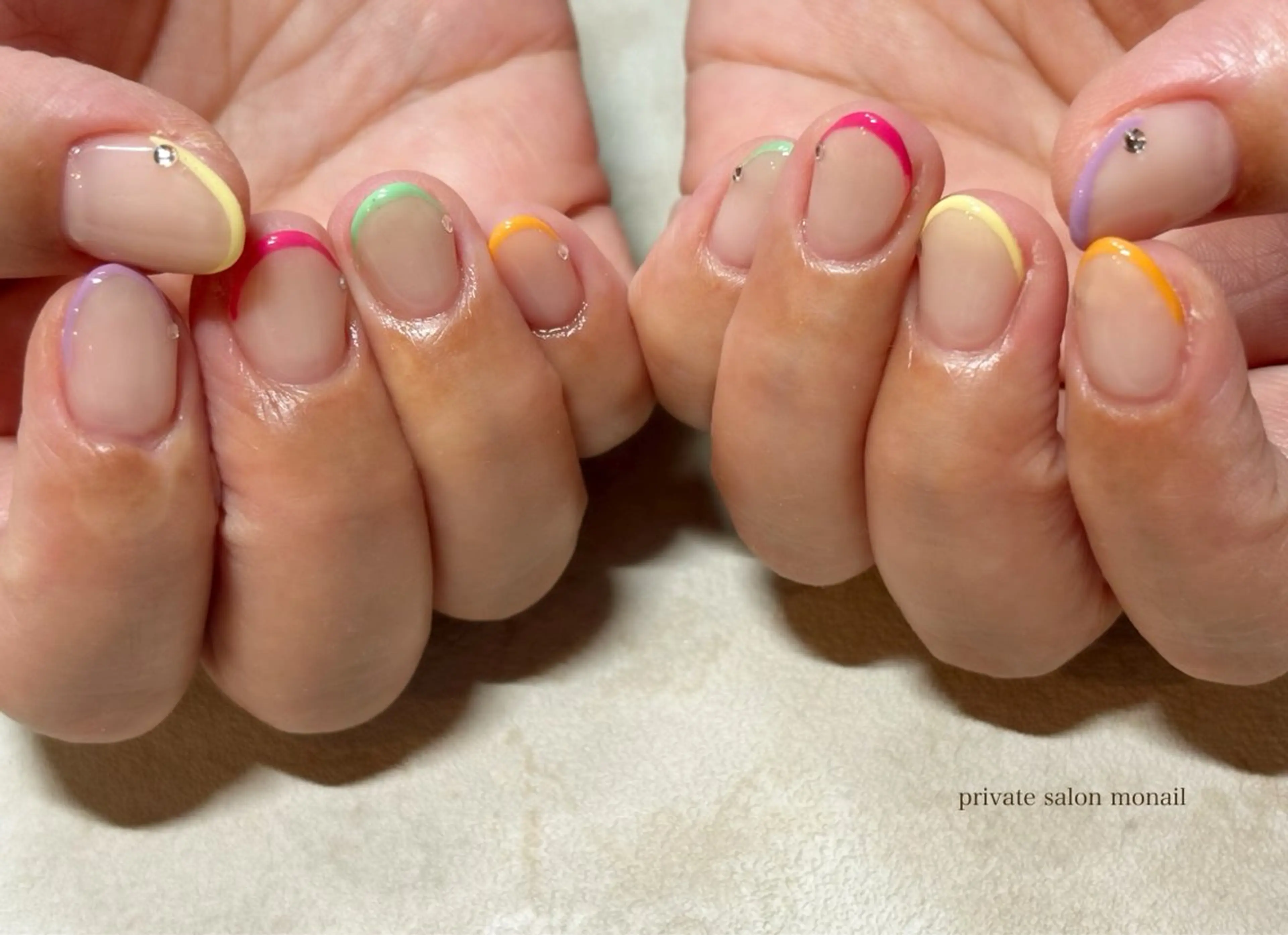 ネイル フレンチネイル ハンドネイル nail salon monailのネイルデザイン