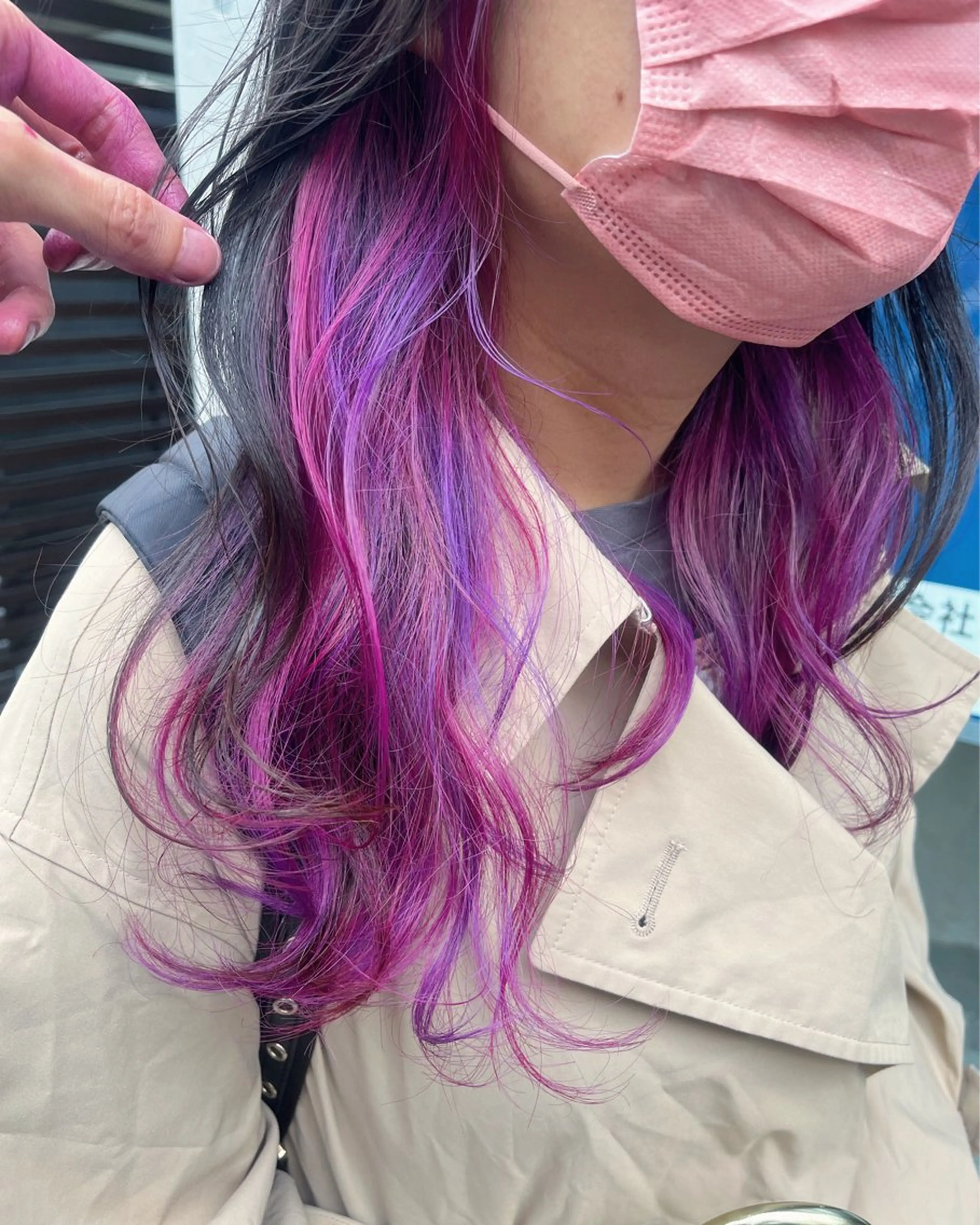 ロング カラー アッシュ ミストバング ベージュカラー ブリーチ ケアブリーチ カット ヘアカラー トリートメント 原宿サロン代表 デザインカラー伊藤卓のヘアスタイル