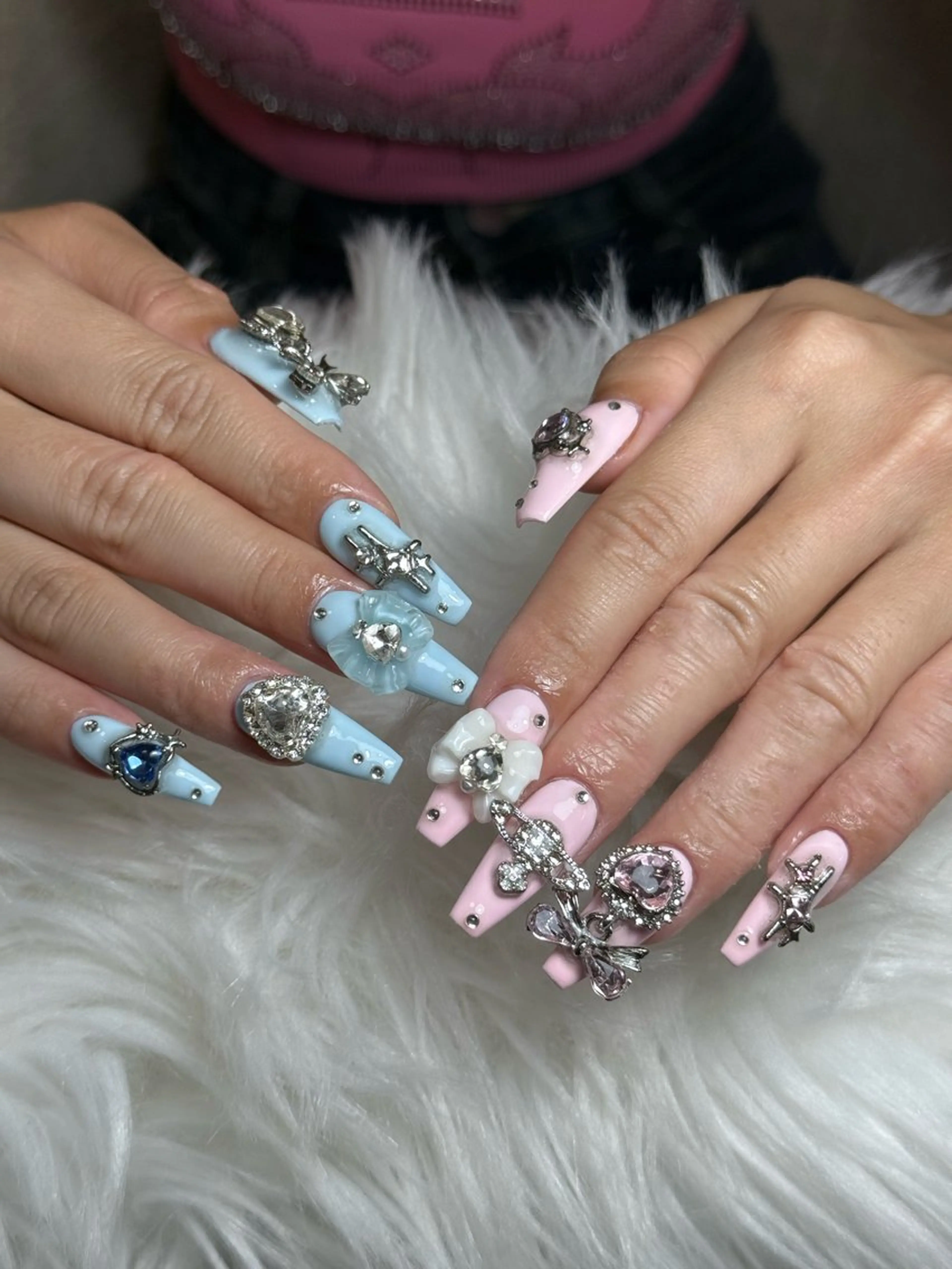 ネイル フレンチネイル ジェルネイル キラキラネイル 韓国ネイル レース Julli NailStudioのネイルデザイン