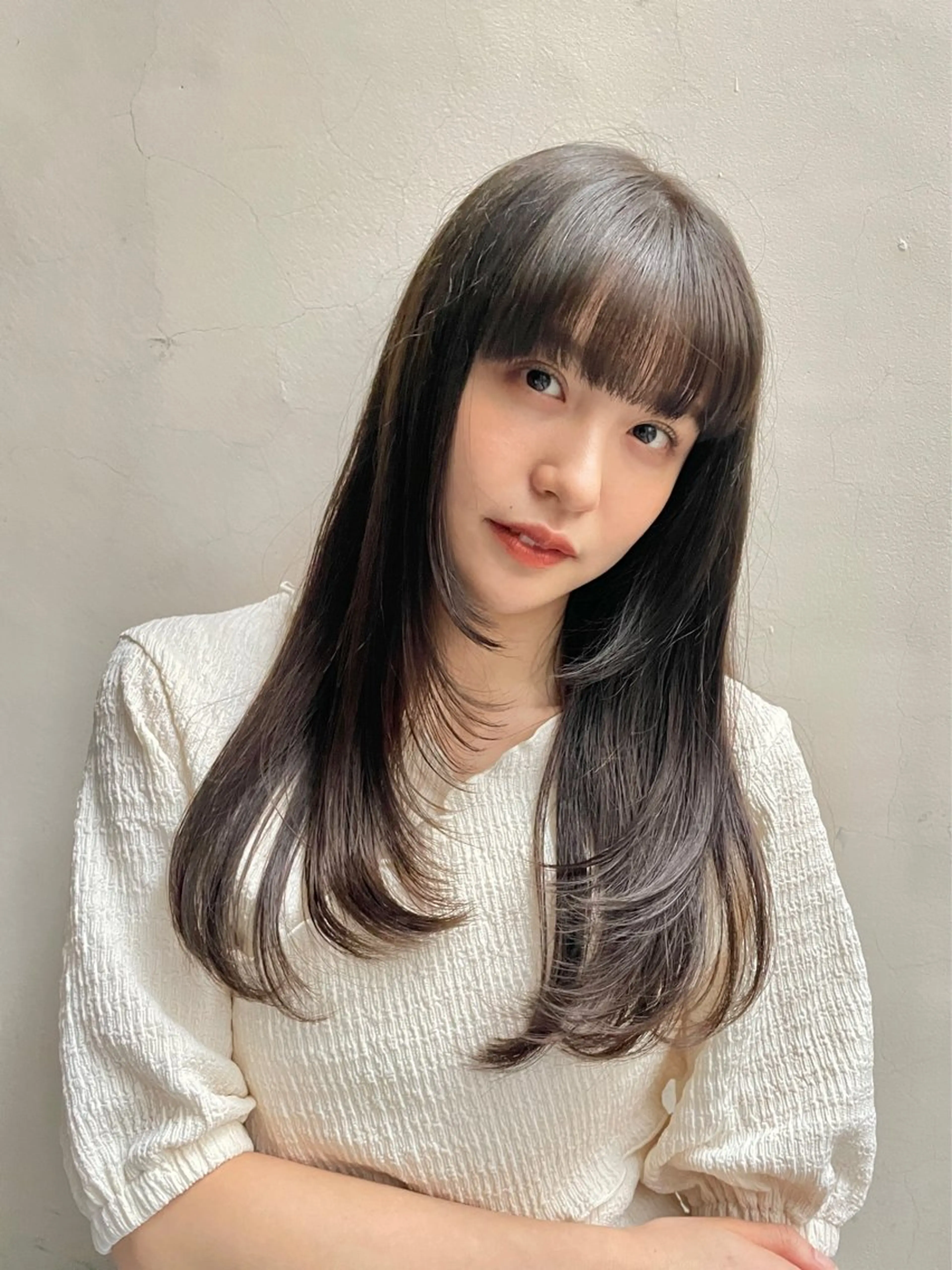 セミロング カラー カット ヘアカラー カラー/レイヤー/ 髪質改善/PAAQのヘアスタイル