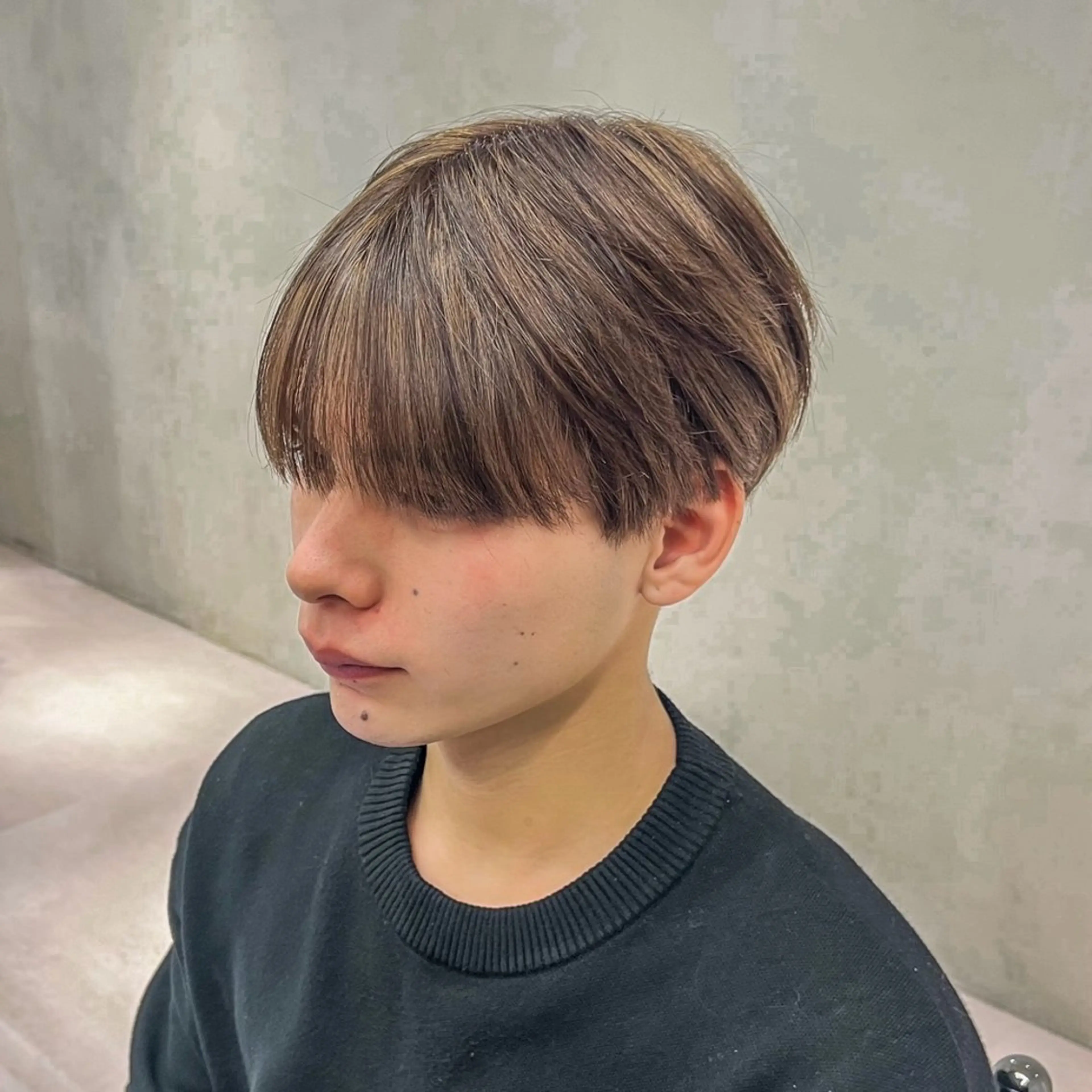 ショート カラー メンズ ⚡メンズパーマフ ェードカットTomyのヘアスタイル