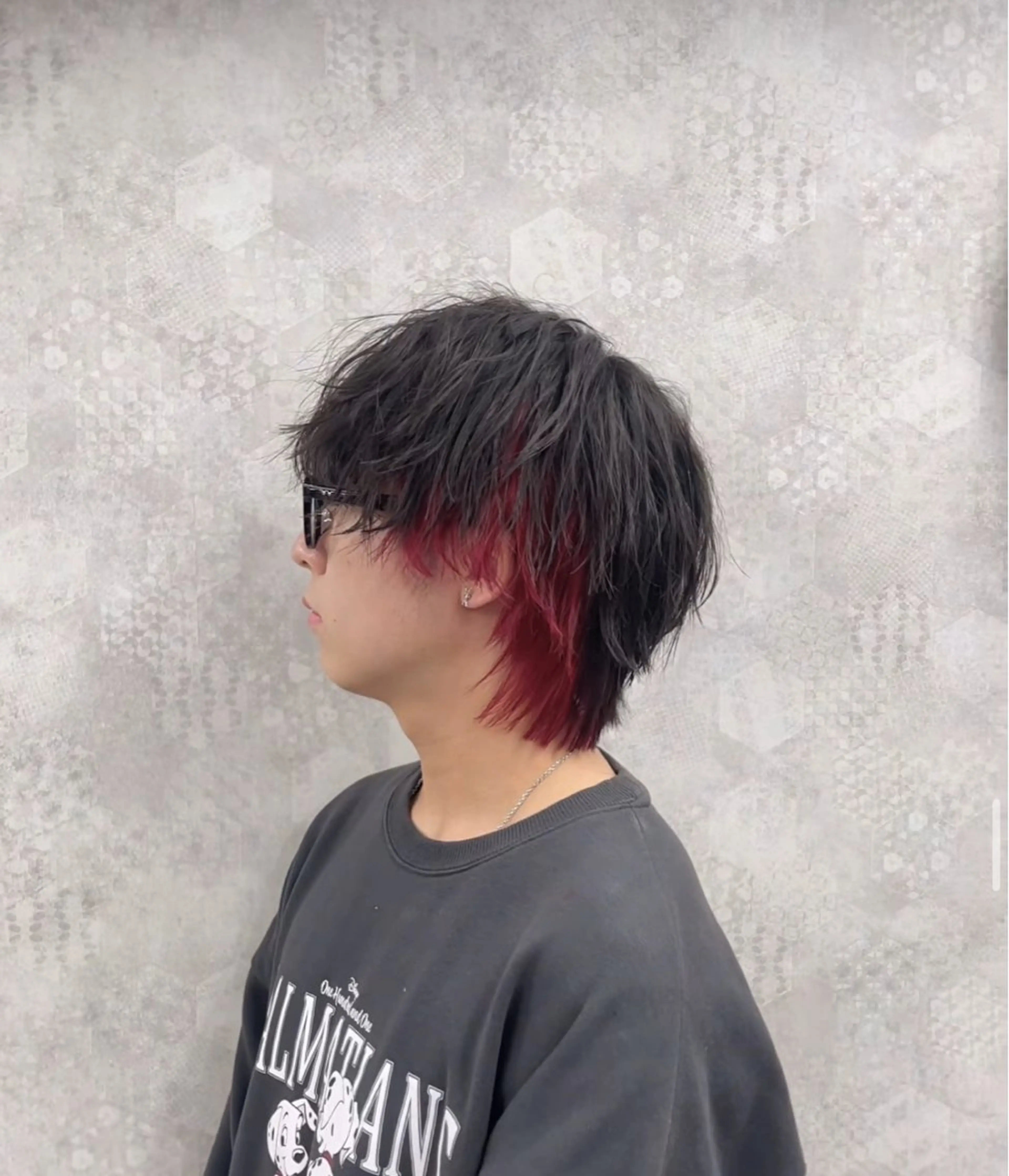 カラー メンズ カット ヘアカラー ニュアンス/フェザー /ウルフ/伶馬のヘアスタイル