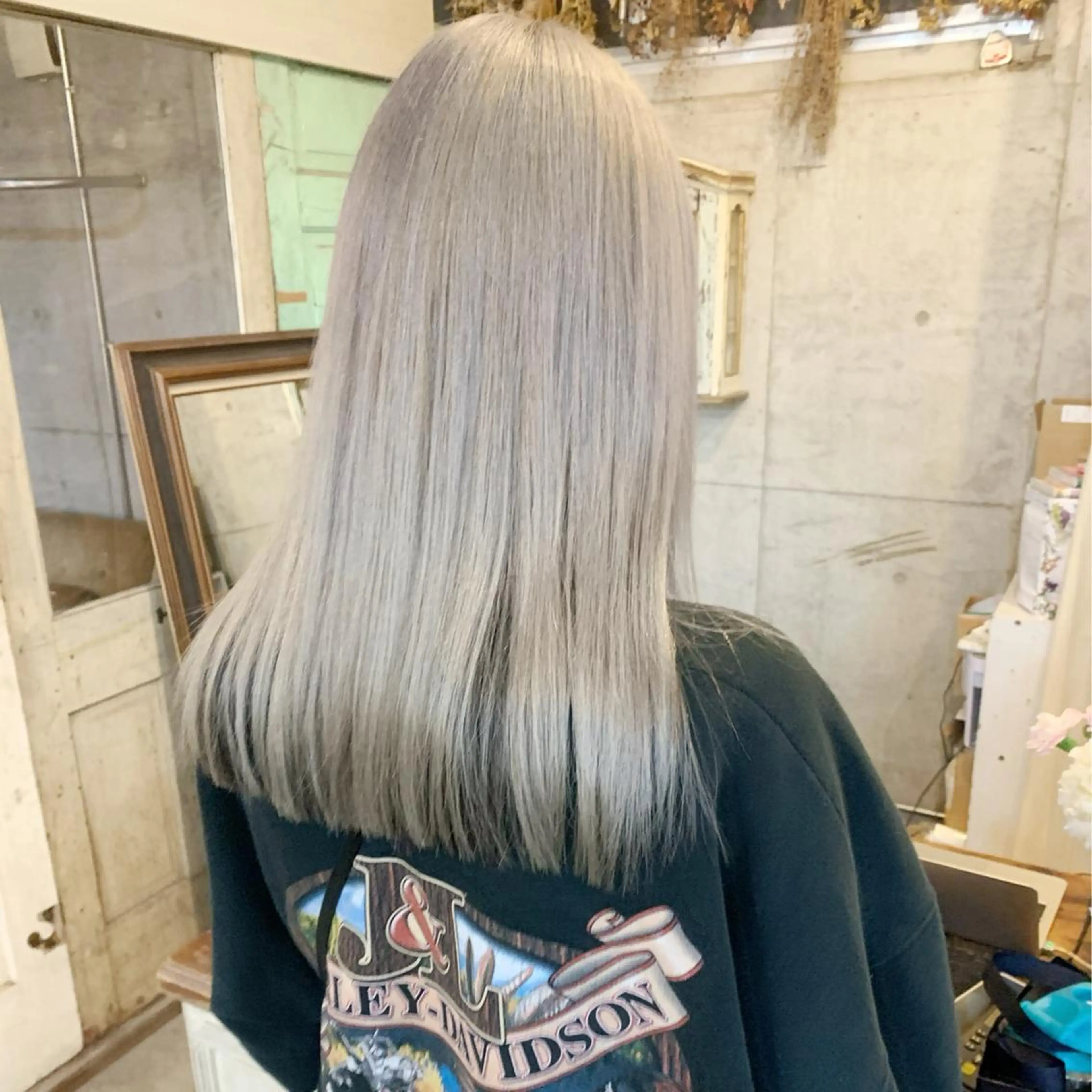 セミロング カラー 黒髪 インナーカラー kimika🥑 メンズ/髪質改善のヘアスタイル