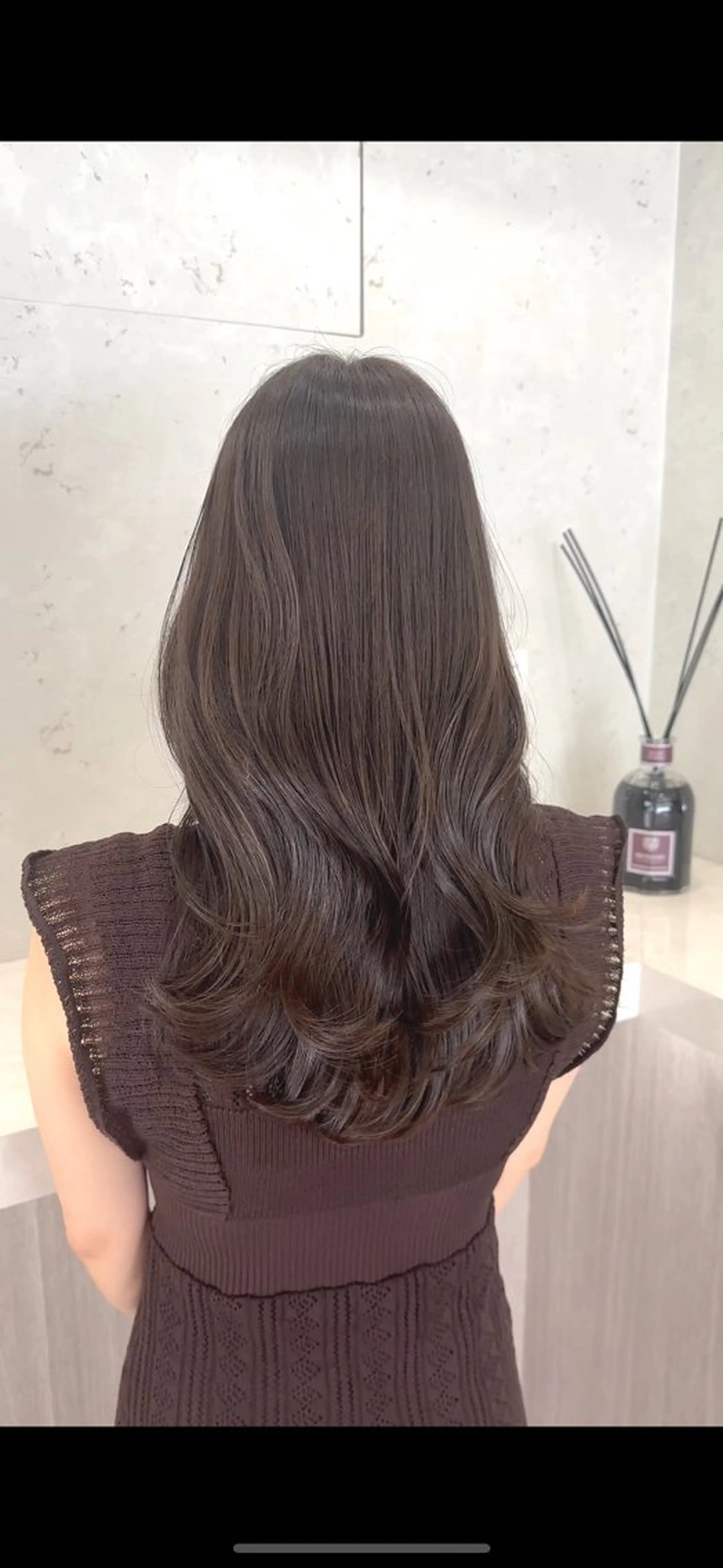 セミロング 韓国風ヘア レイヤーカット 縮毛矯正 特化生田のヘアスタイル