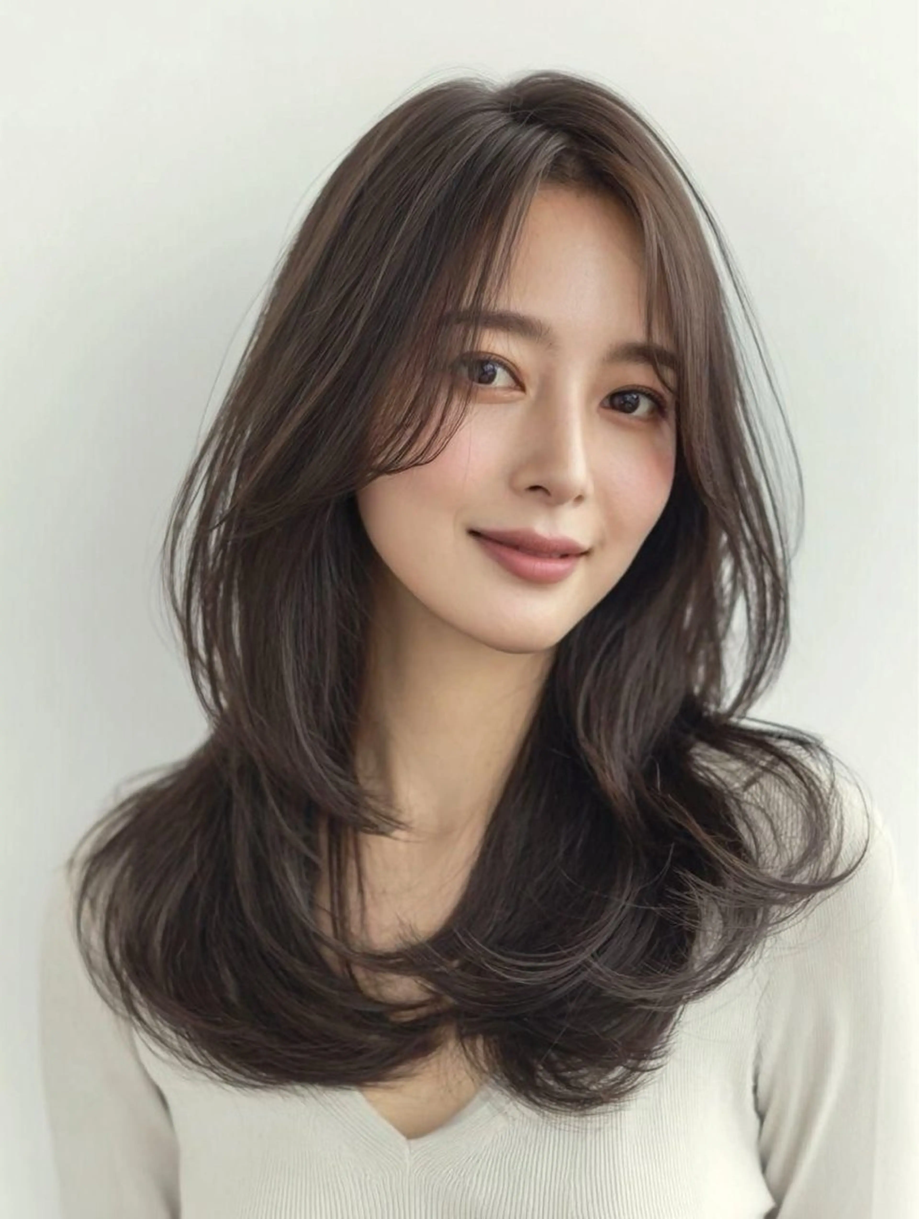 セミロング レイヤーカット カット ヘアカラー 艶髪カラー/髪質改善 🏖 亀戸/もぎのヘアスタイル