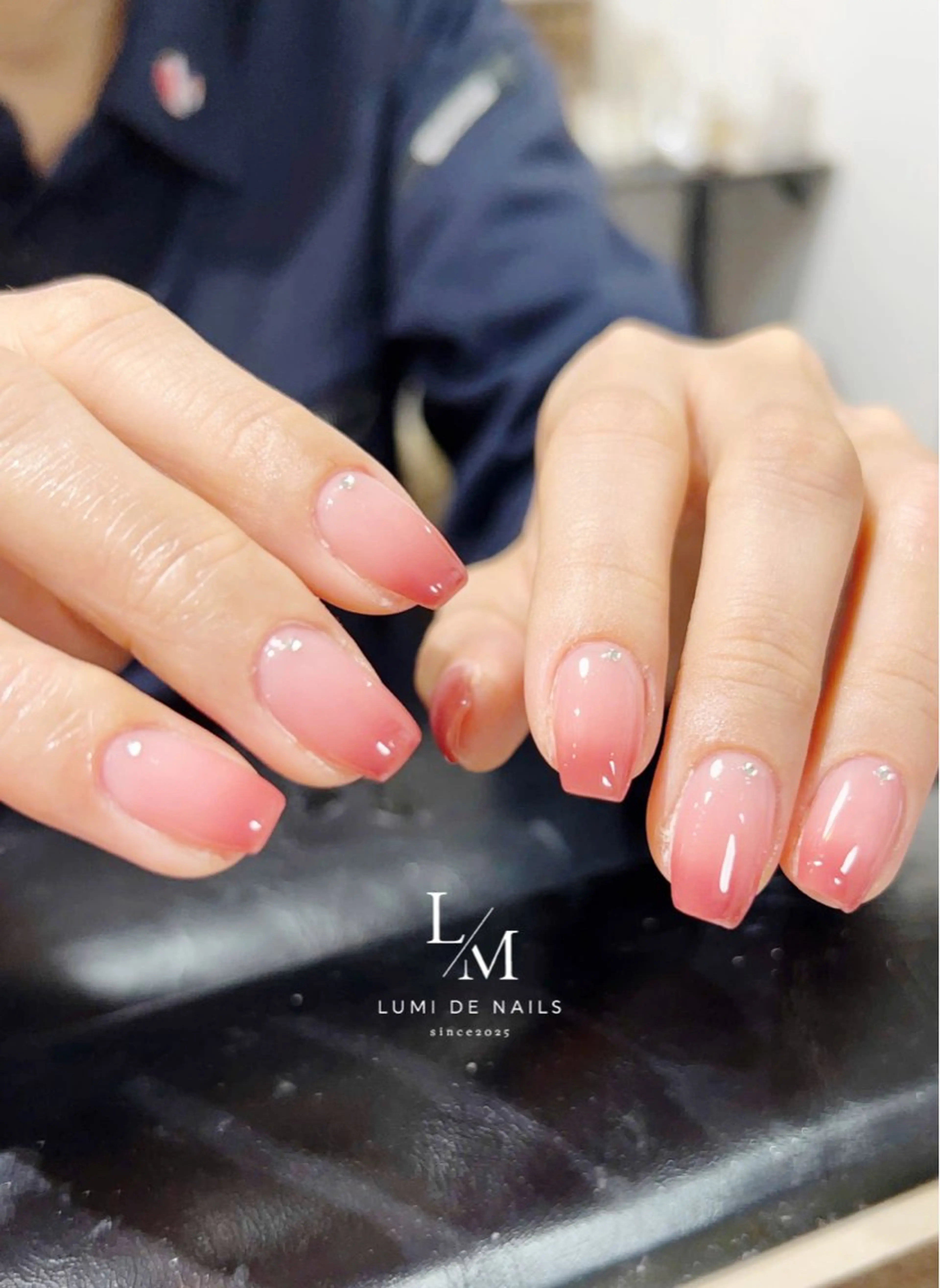ネイル アートネイル フレンチネイル グラデーション 韓国ネイル ラメ(グリッター) ハンドネイル Lumi de nailsのネイルデザイン