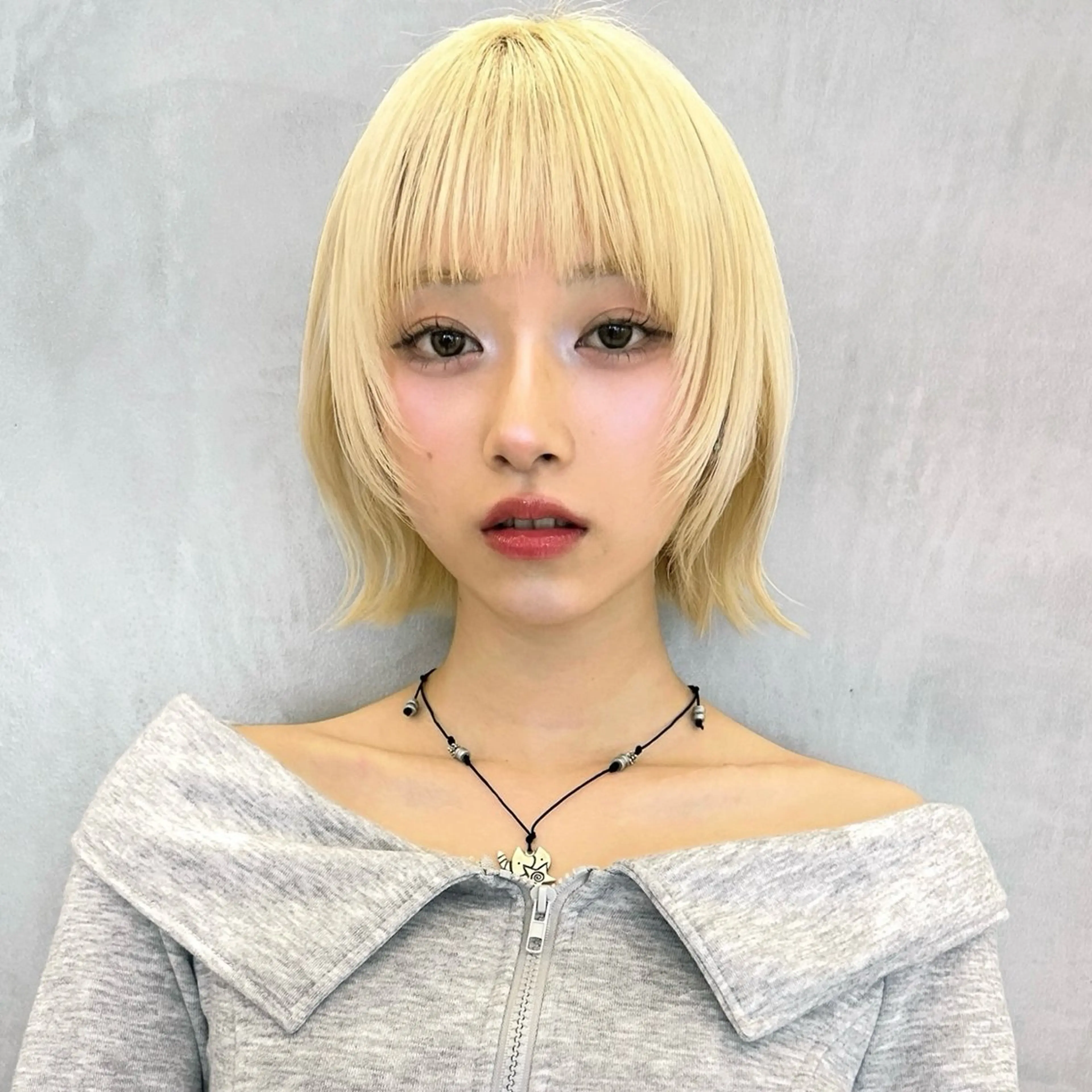 ミディアム カラー カット ヘアカラー 艶カラー/ボブ /似合わせ/田口愛那のヘアスタイル