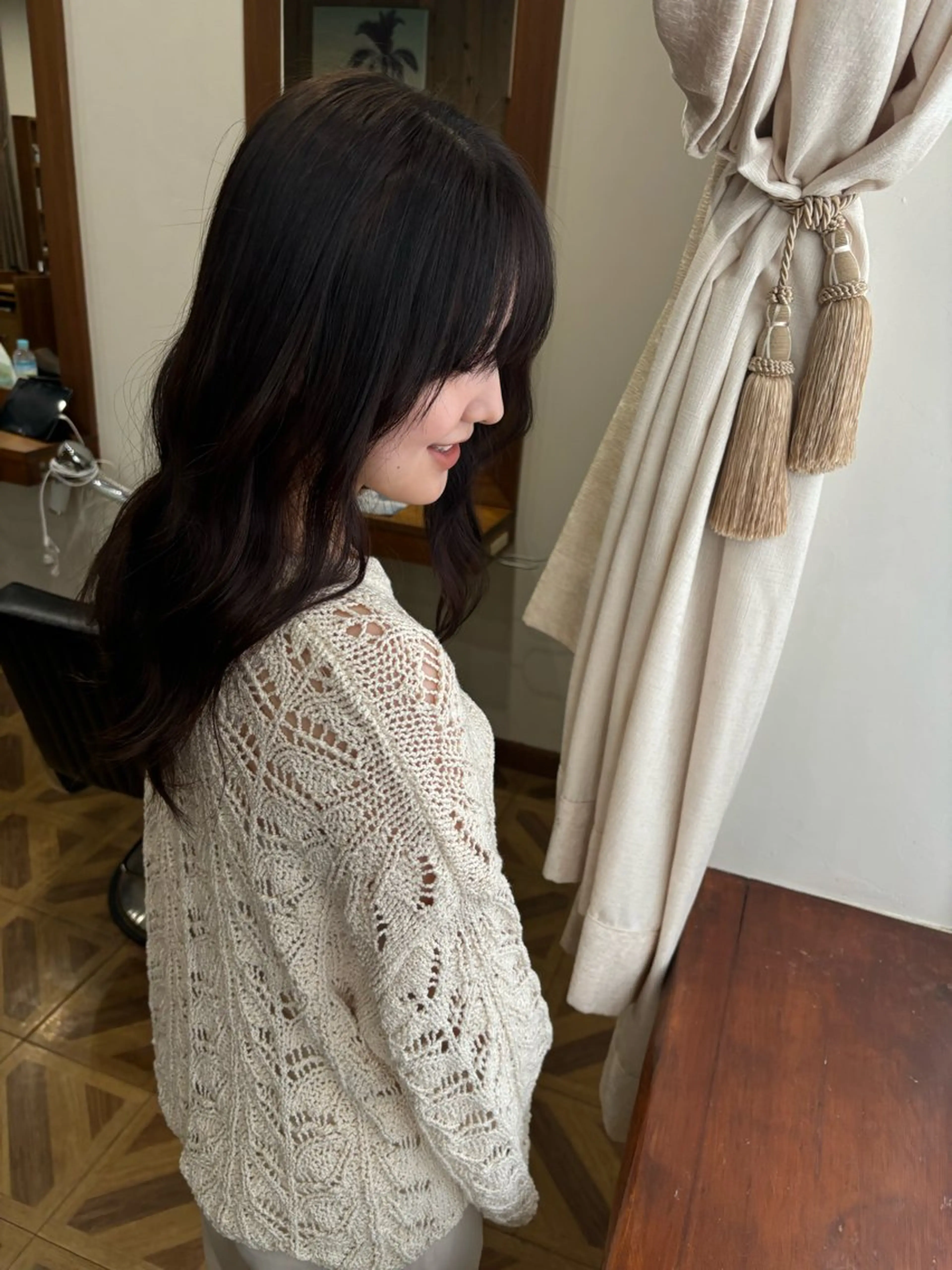 ロング カラー 兼子莉彩 ／暗髪🤎／暖色🍒のヘアスタイル