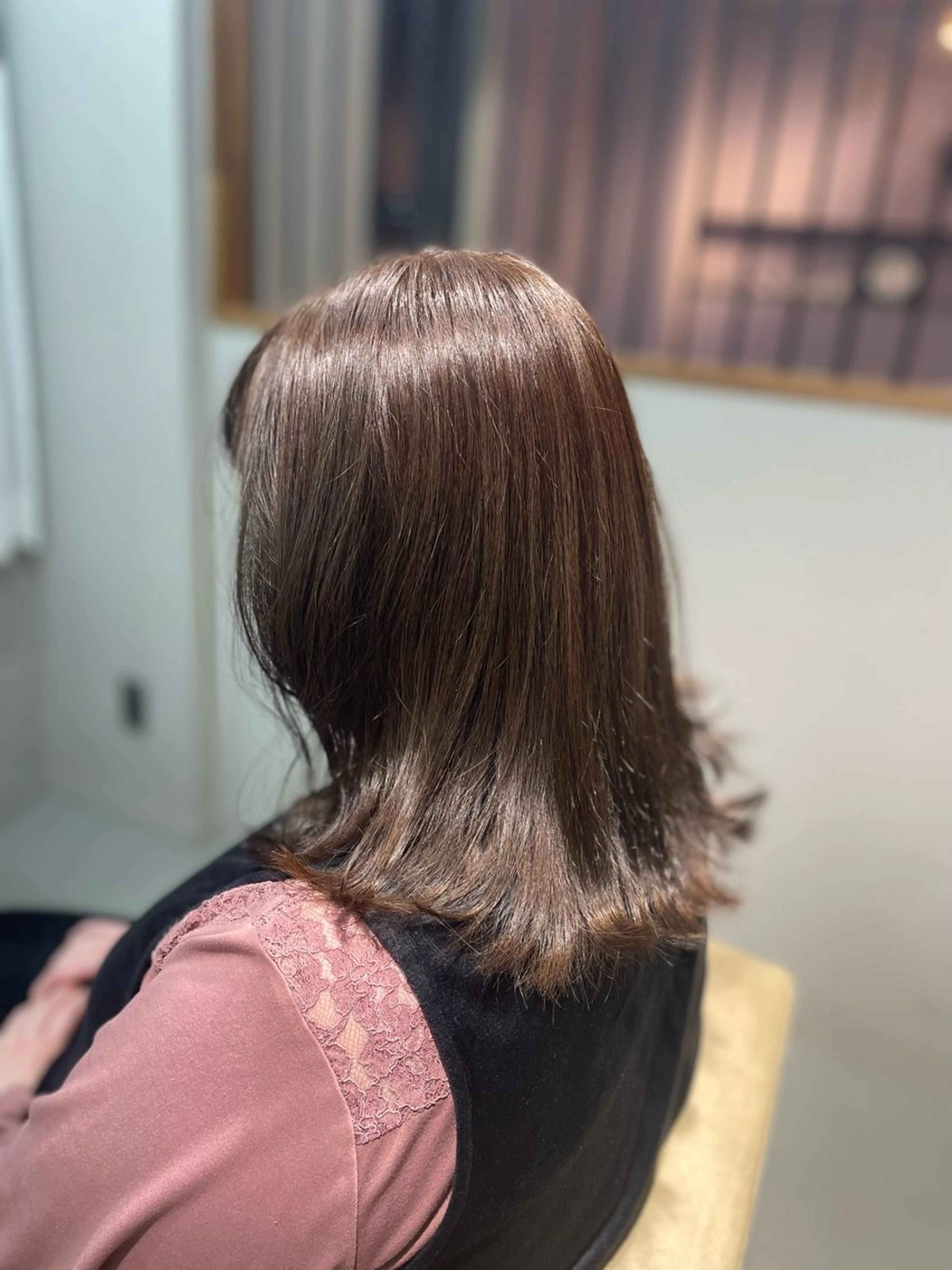 セミロング カラー ヘアカラー トリートメント 清水 保博のヘアスタイル