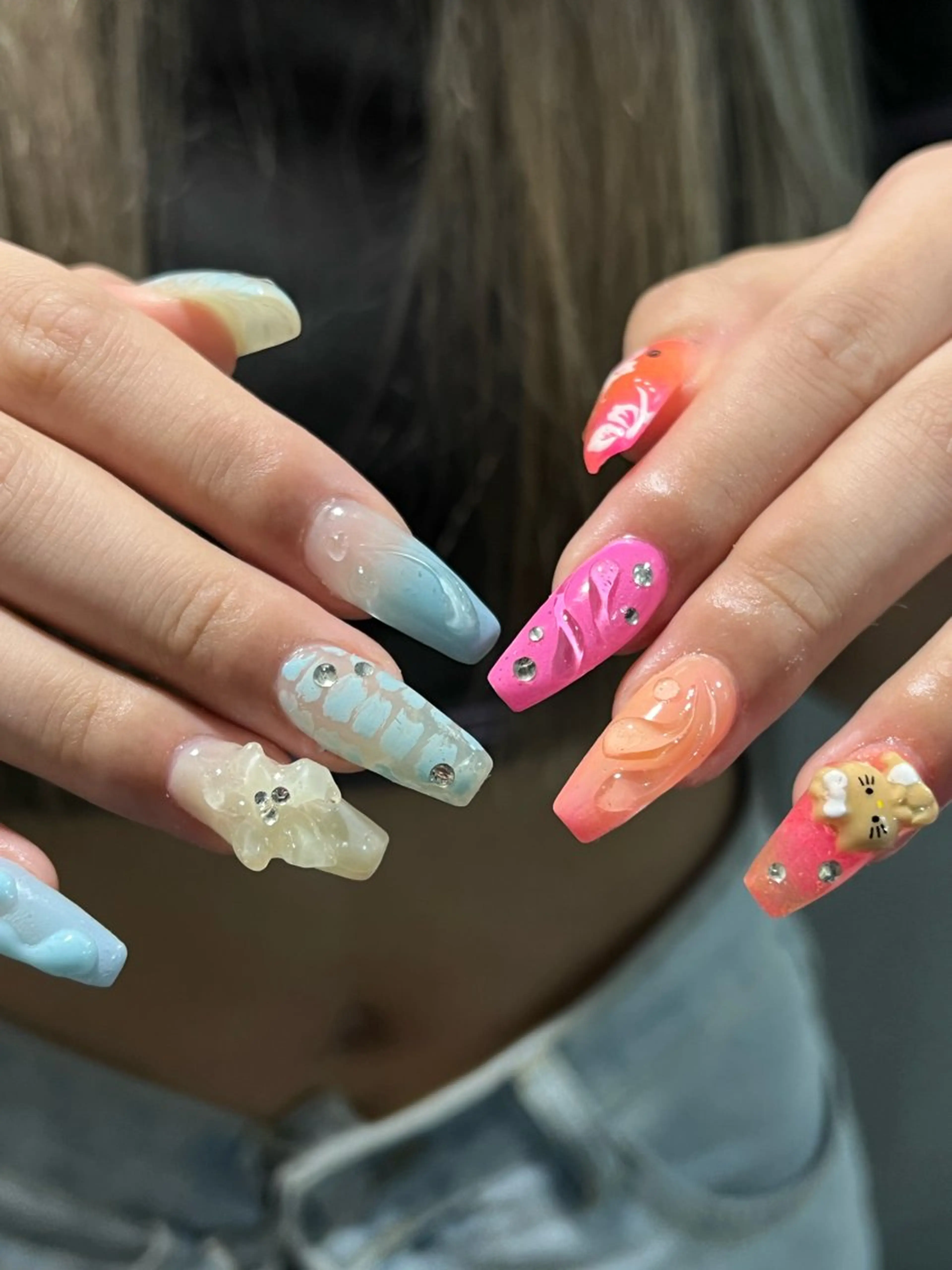 ネイル ハンドネイル Hata nail 🎀個性派ニュアンスのネイルデザイン