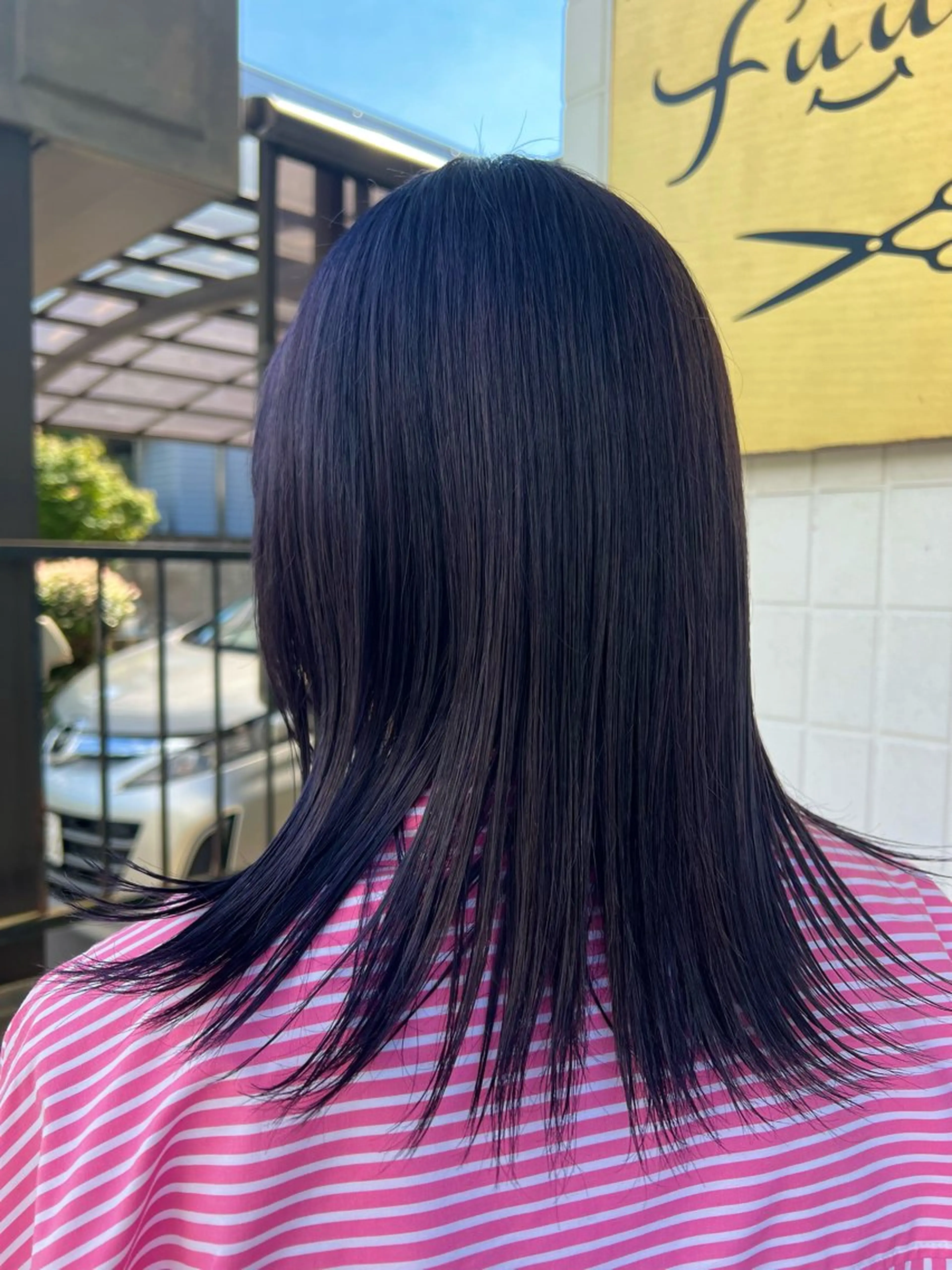 セミロング カラー ブリーチ ディープラベンダー ラベンダーカラー ヘアカラー トリートメント 🪽ラベンダーカラー 暗髪透明感🪽レイナのヘアスタイル
