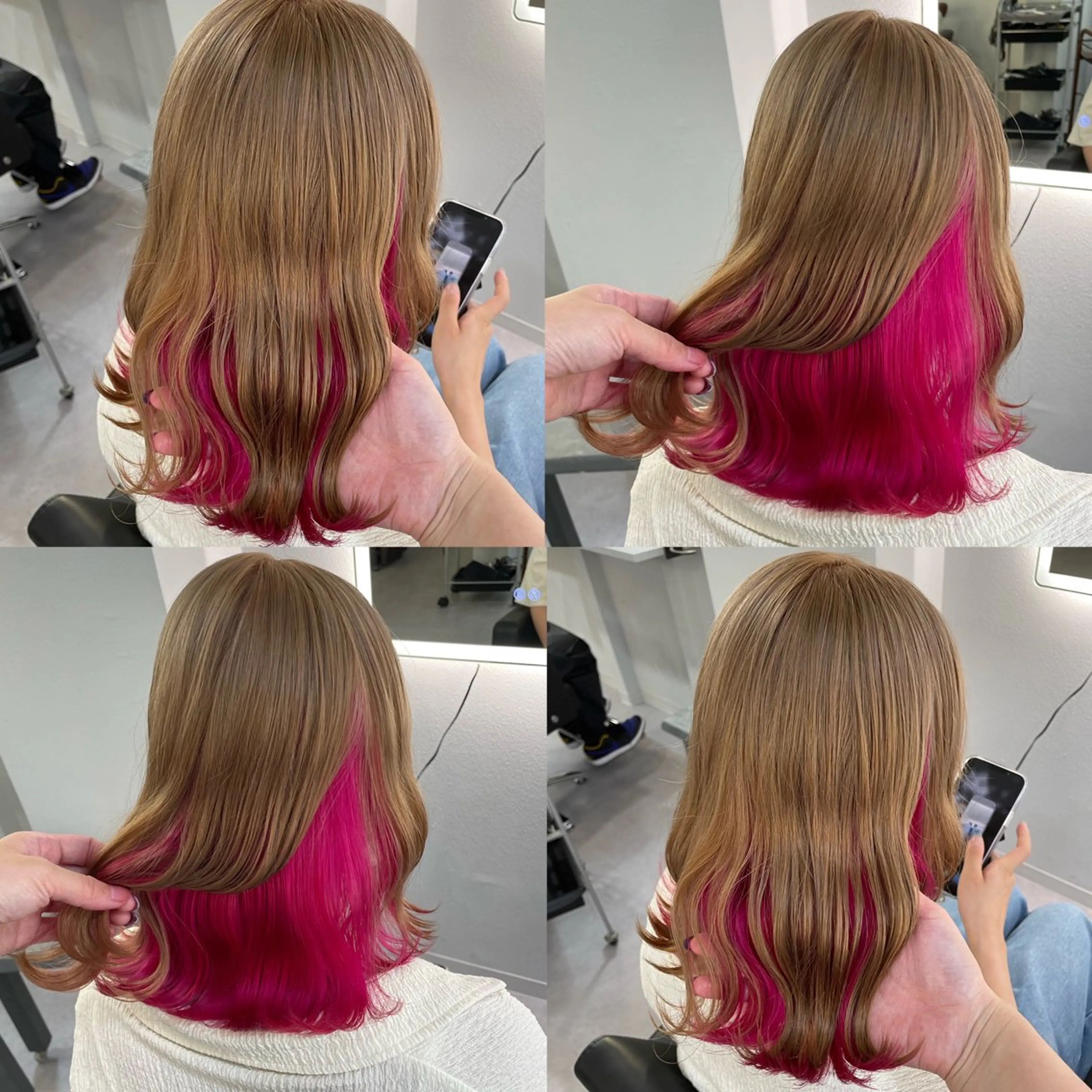 セミロング カラー Cielro/ダブル カラー/西田咲希のヘアスタイル