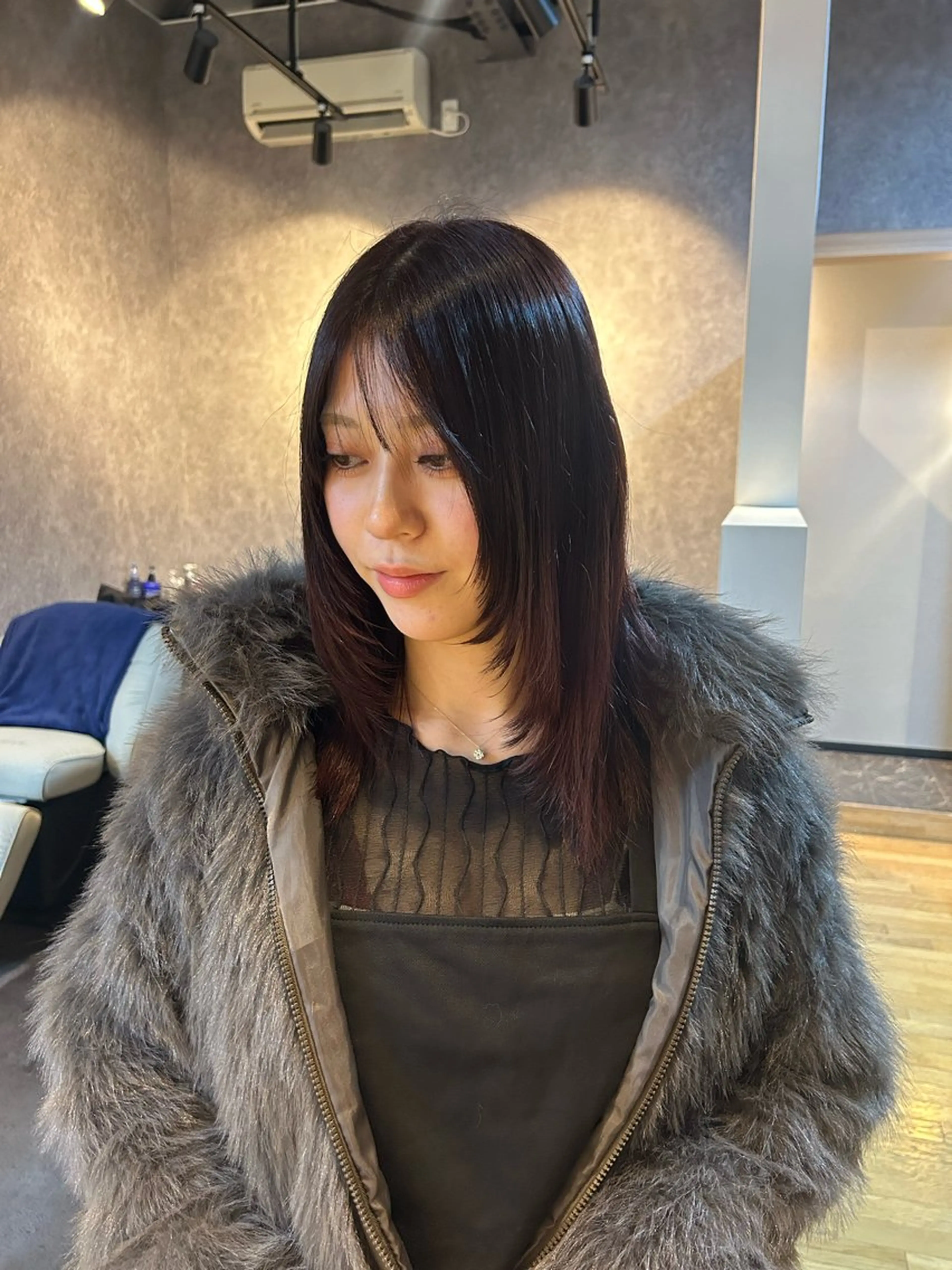 ロング カット ヘアカラー トリートメント レディース特化/ 前橋/よしかわあんみのヘアスタイル