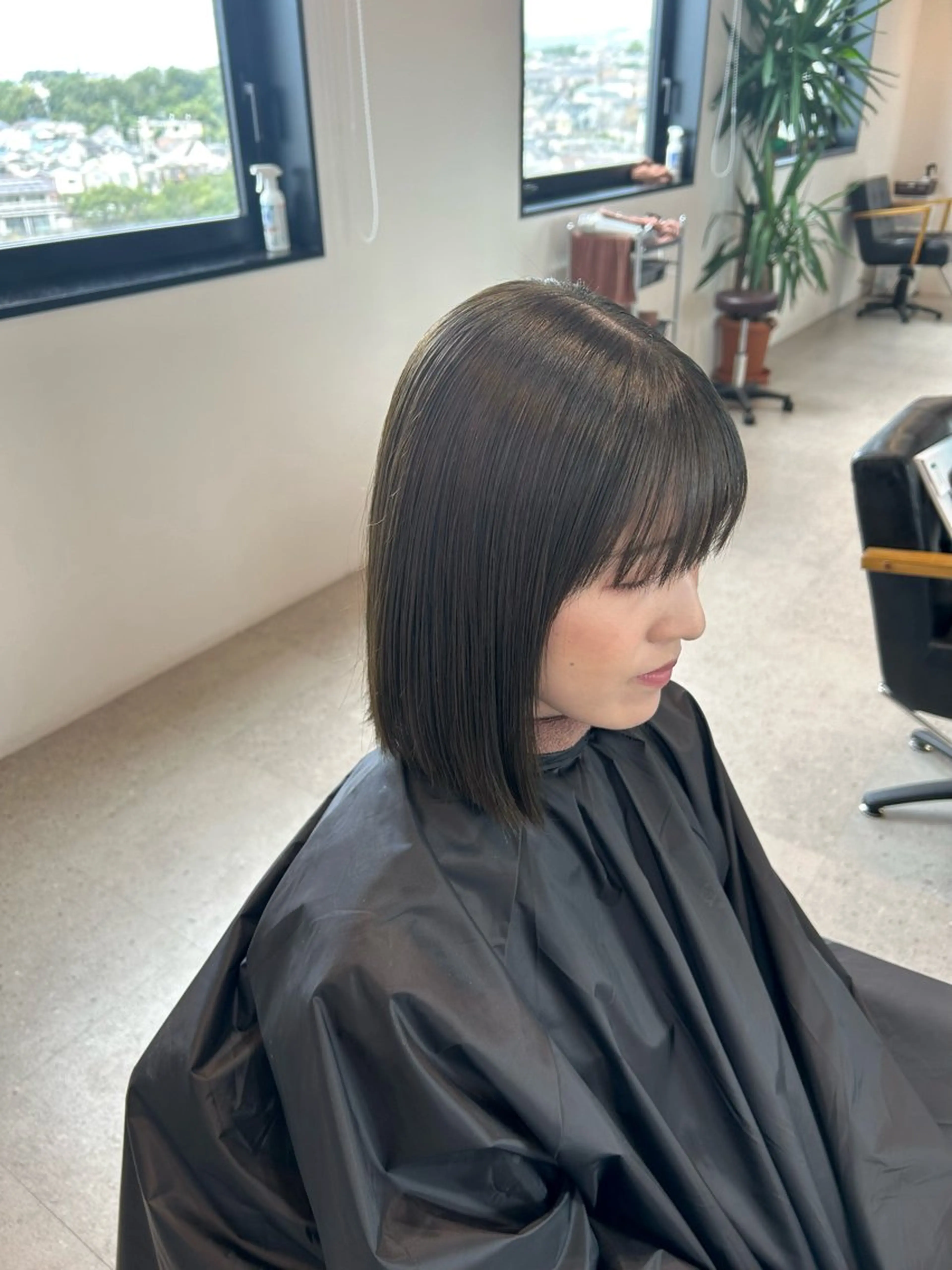 ミディアム カラー Agu peachのヘアスタイル