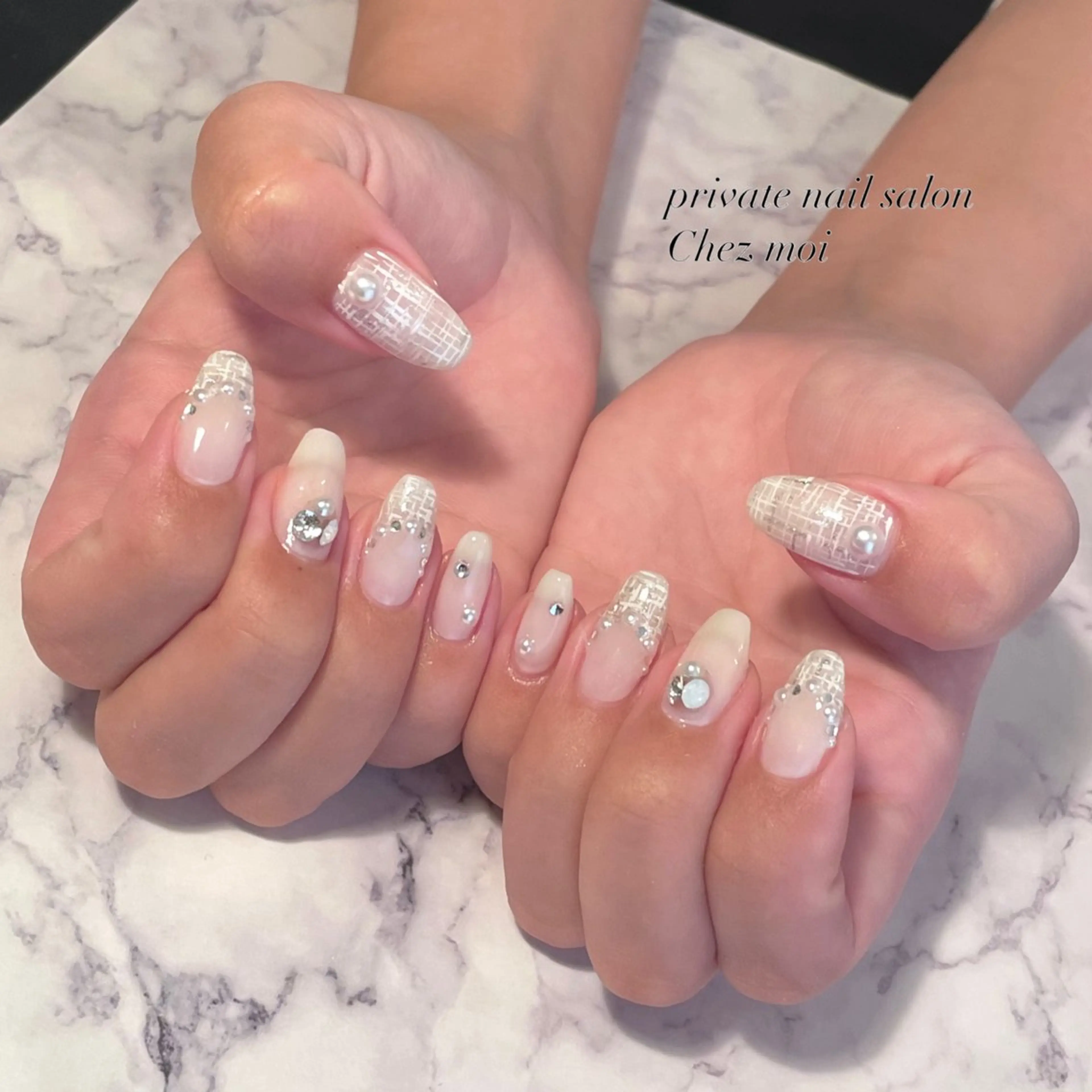 ネイル 持ち込み ツイードネイル KOMINE TOMOKOのネイルデザイン