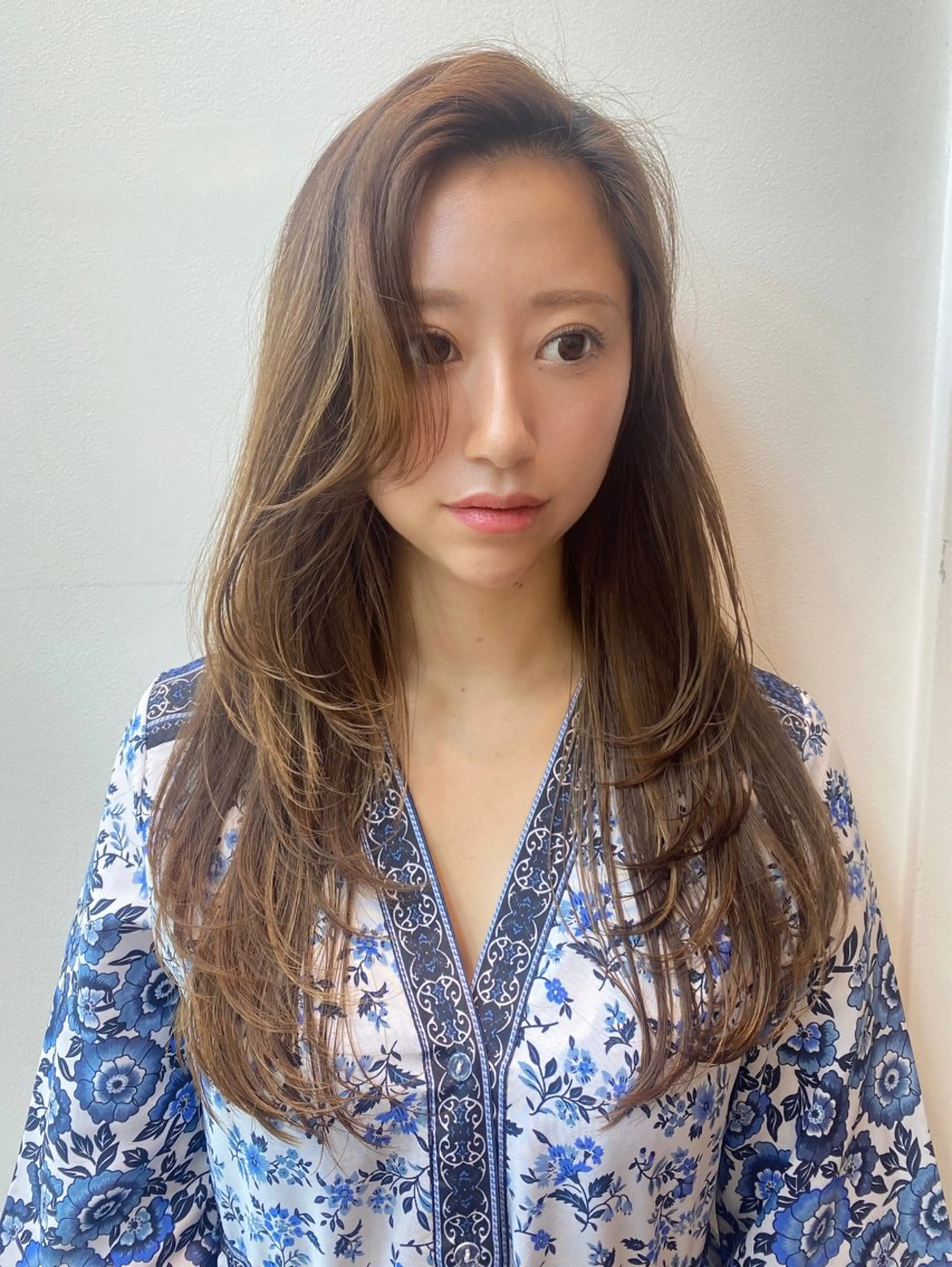 ロング ボブ くびれヘア 顔周りカット 髪質改善 韓国風ヘア 銀座/韓国レイヤー/ 艶カラー🍓原田侑依のヘアスタイル