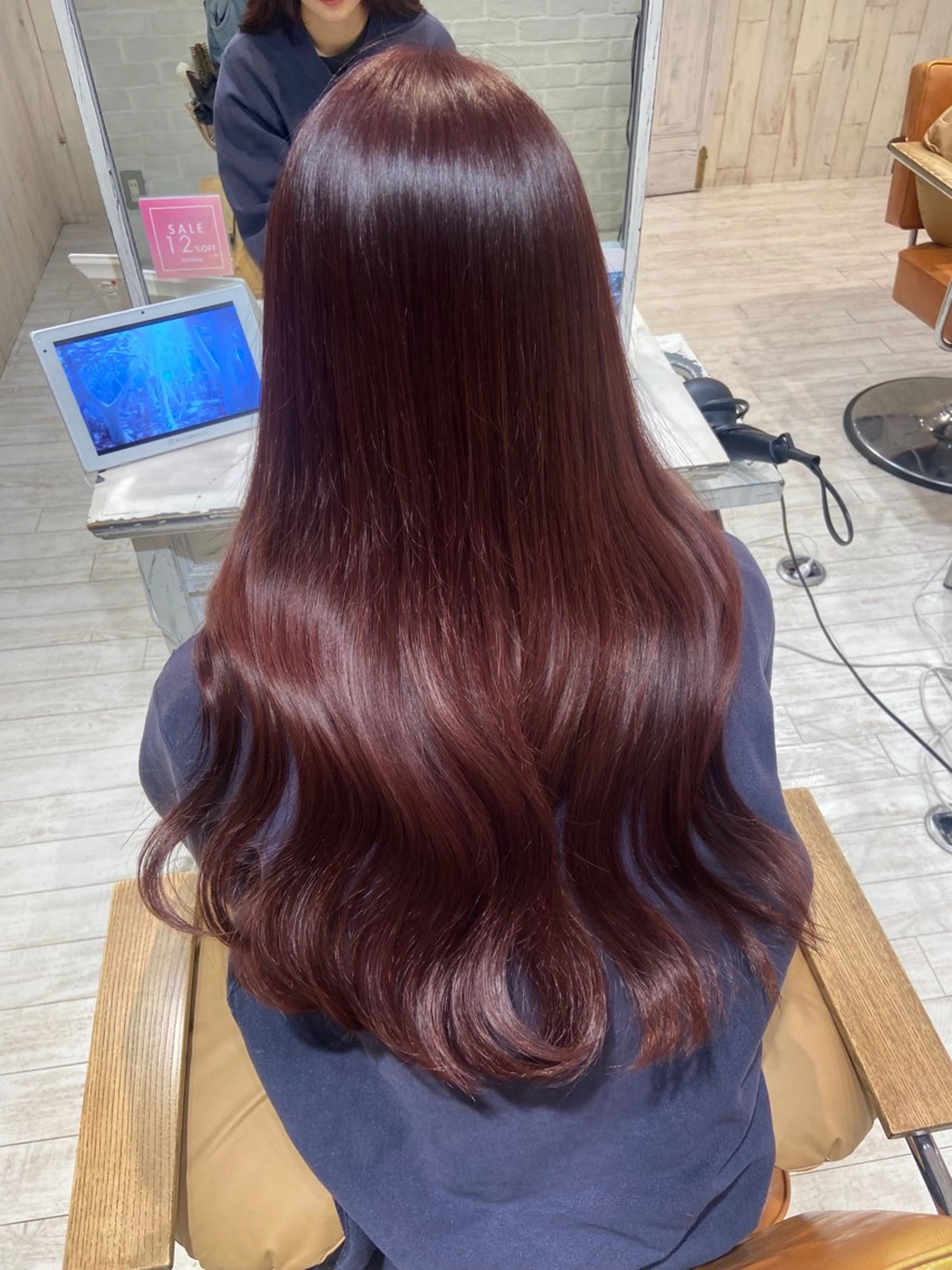 ロング ヘアカラー トリートメント レイヤーカット/ 透明感カラー🤍楓のヘアスタイル