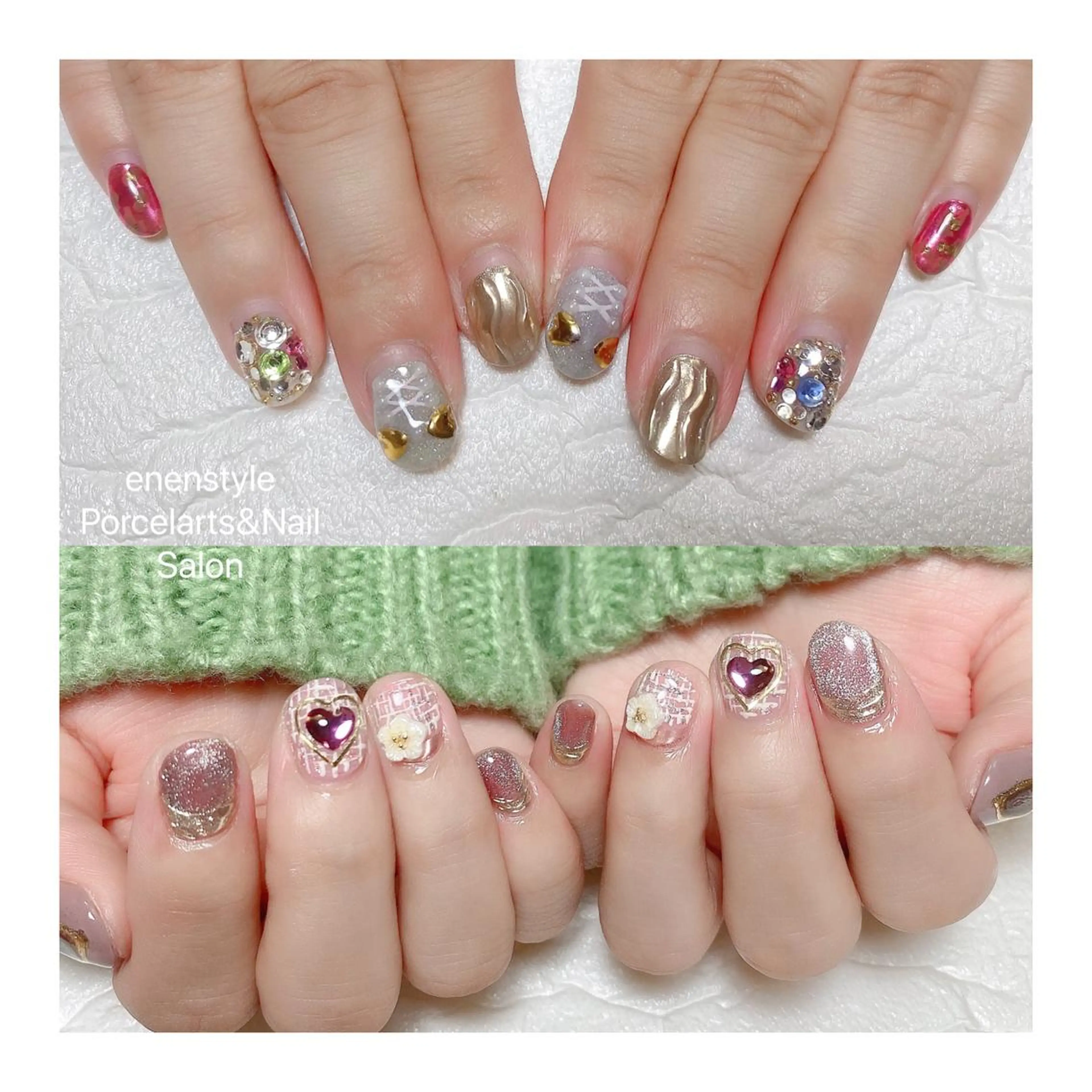 ショート ネイル ハンドネイル 👑enen style👑のネイルデザイン