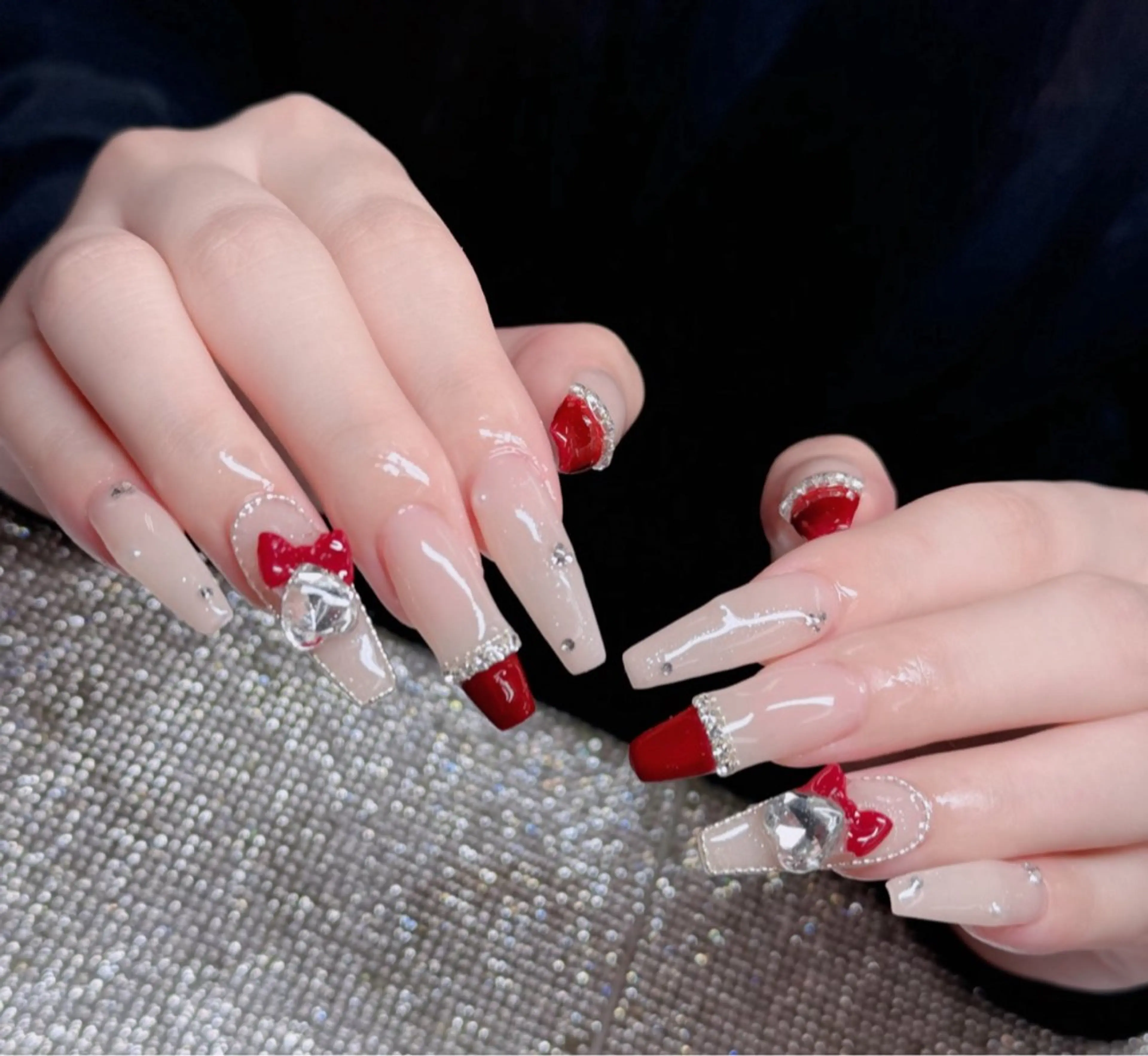 ネイル ジェルネイル 韓国ネイル マグネットネイル ネイルチップ 冬ネイル Lenie Nail Salonのネイルデザイン