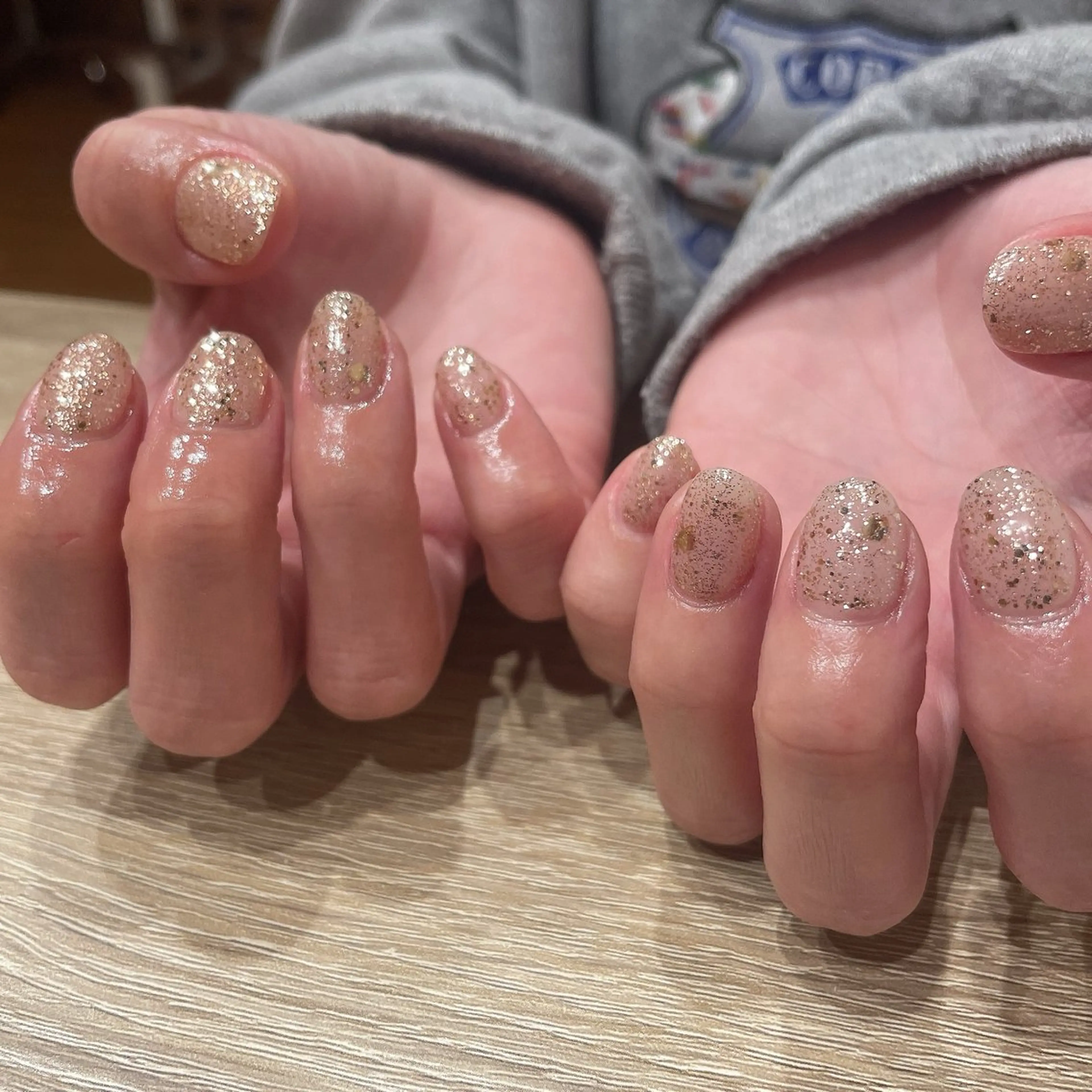 ネイル ラメ(グリッター) ワンカラーネイル ハンドネイル liberté所属・liberté🫧 新小岩のネイルデザイン