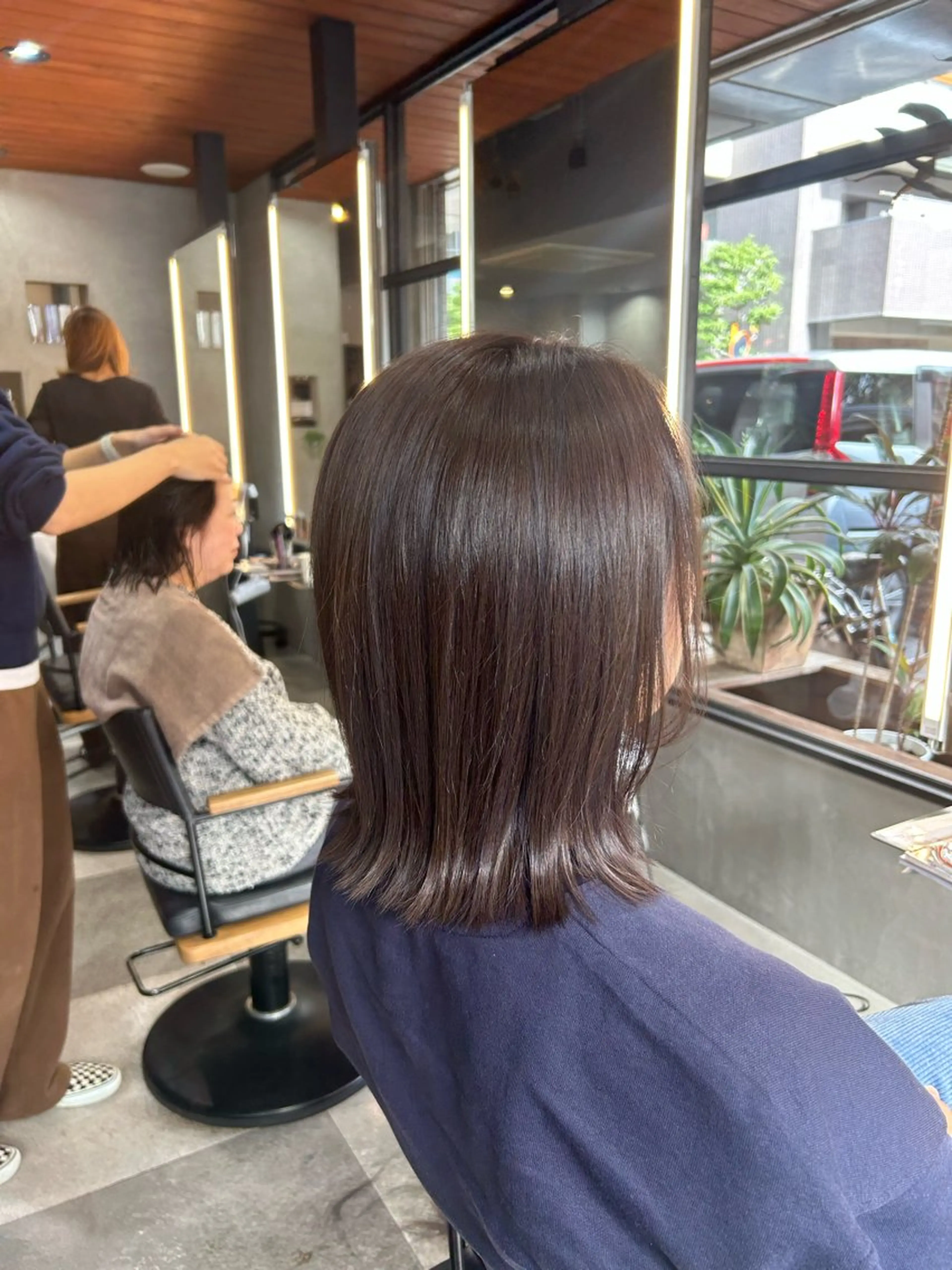 髪質改善カラー➕つるりんちょトリートメントの写真