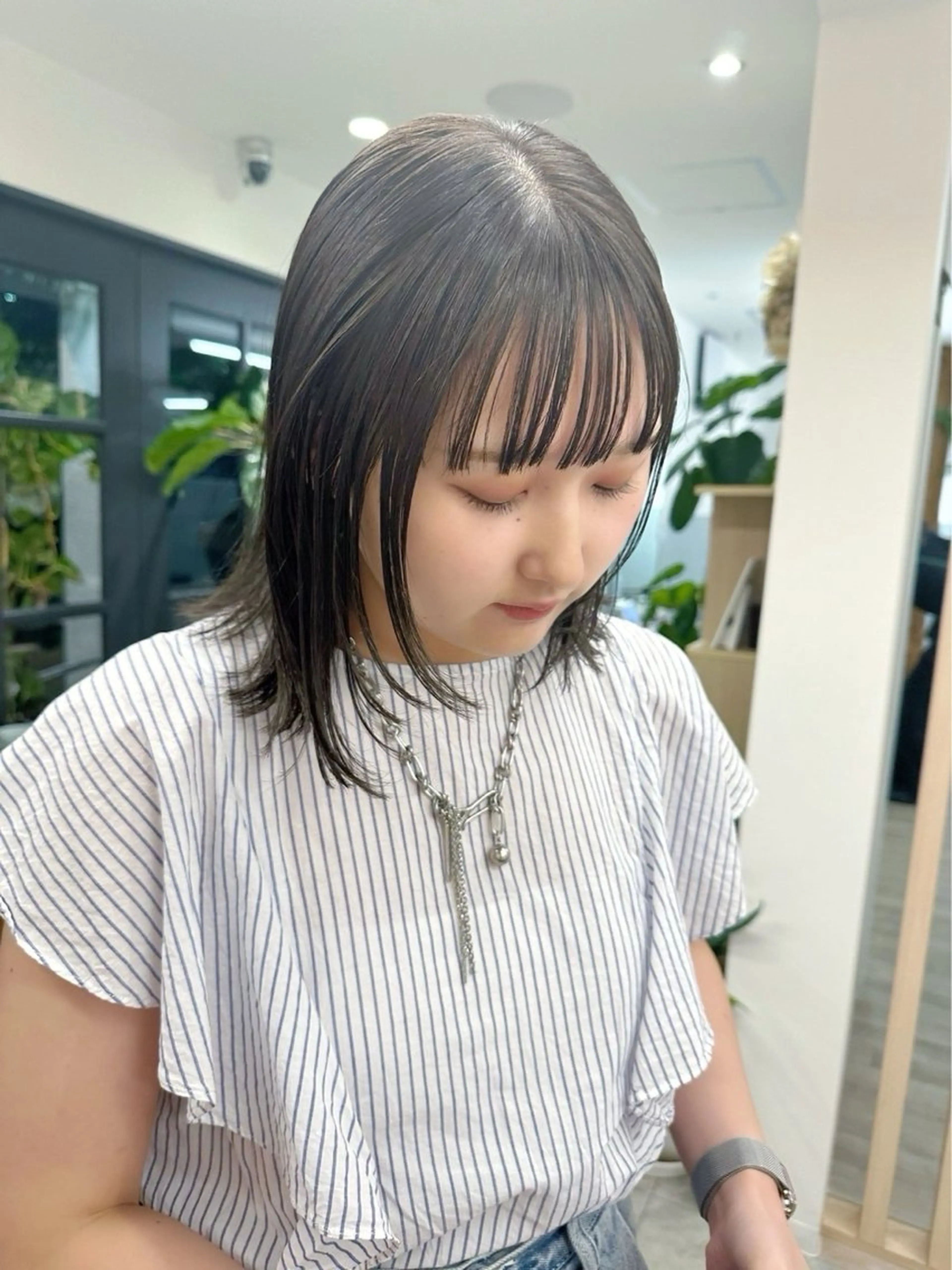 ミディアム ヘアカラー 🍒透明感カラー mutsuki🍒のヘアスタイル