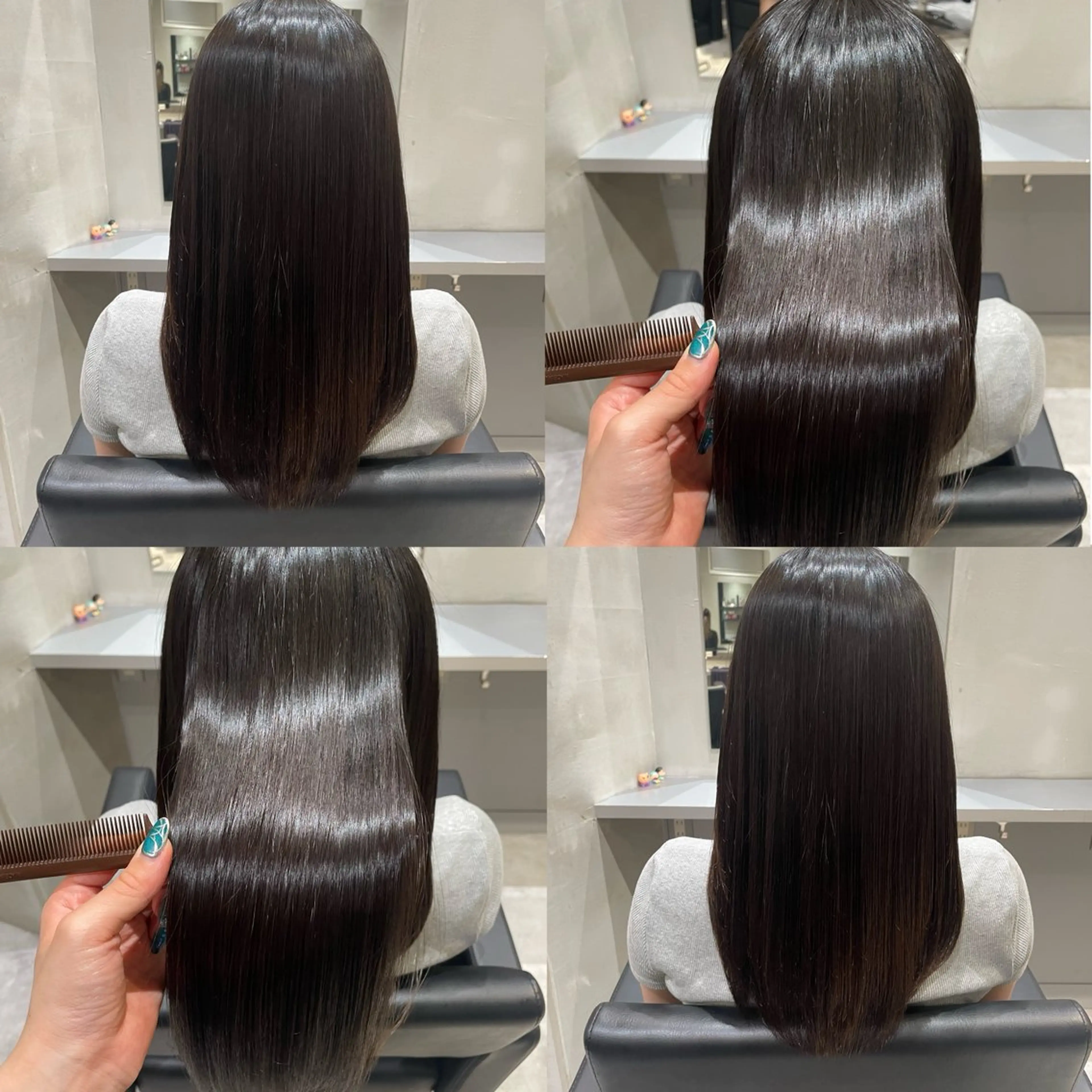 セミロング カット ヘアカラー トリートメント 髪質改善×透明感× 艶髪🥀HIYORIのヘアスタイル