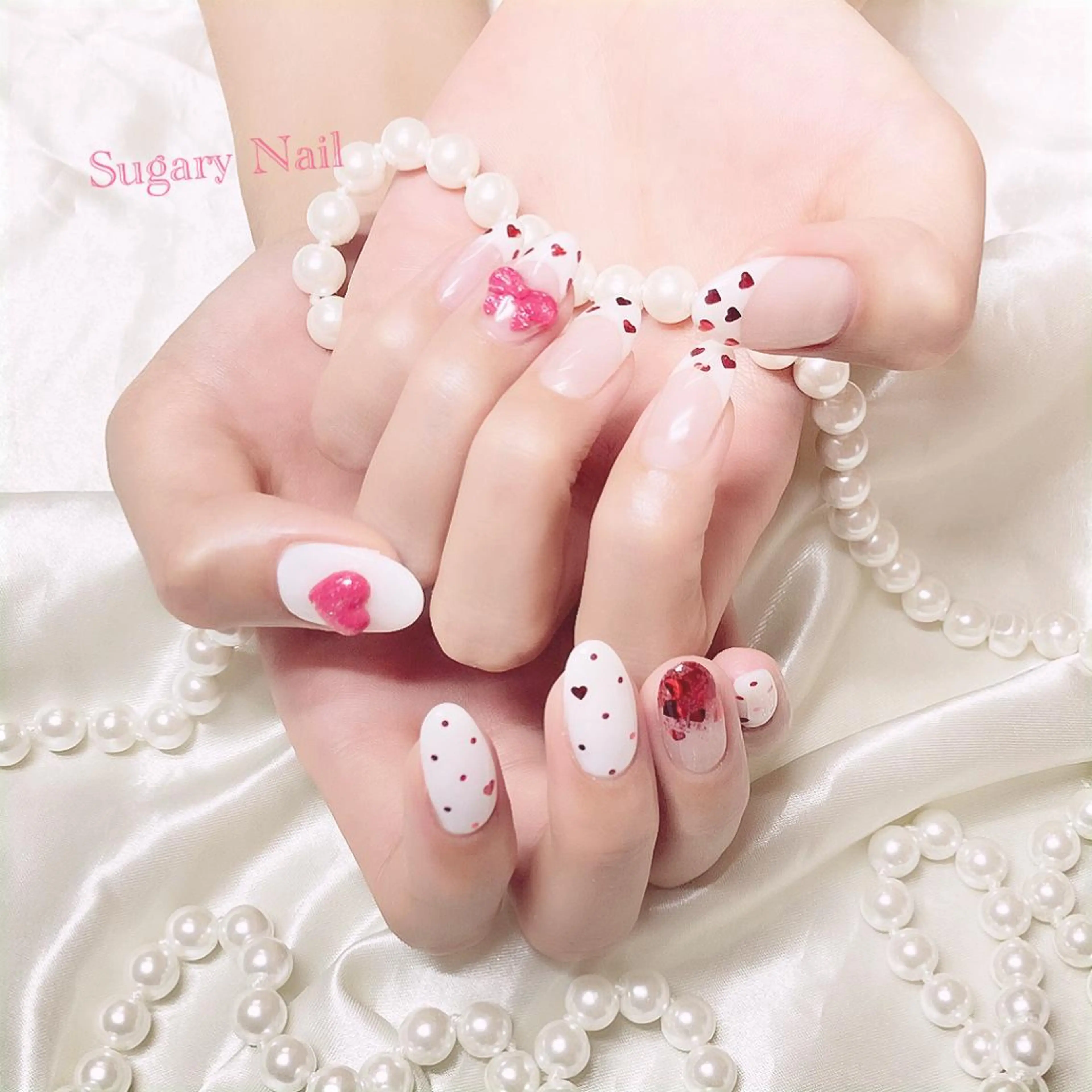 ネイル フレンチネイル ハンドネイル フットネイル SugaryNail Rinaのネイルデザイン