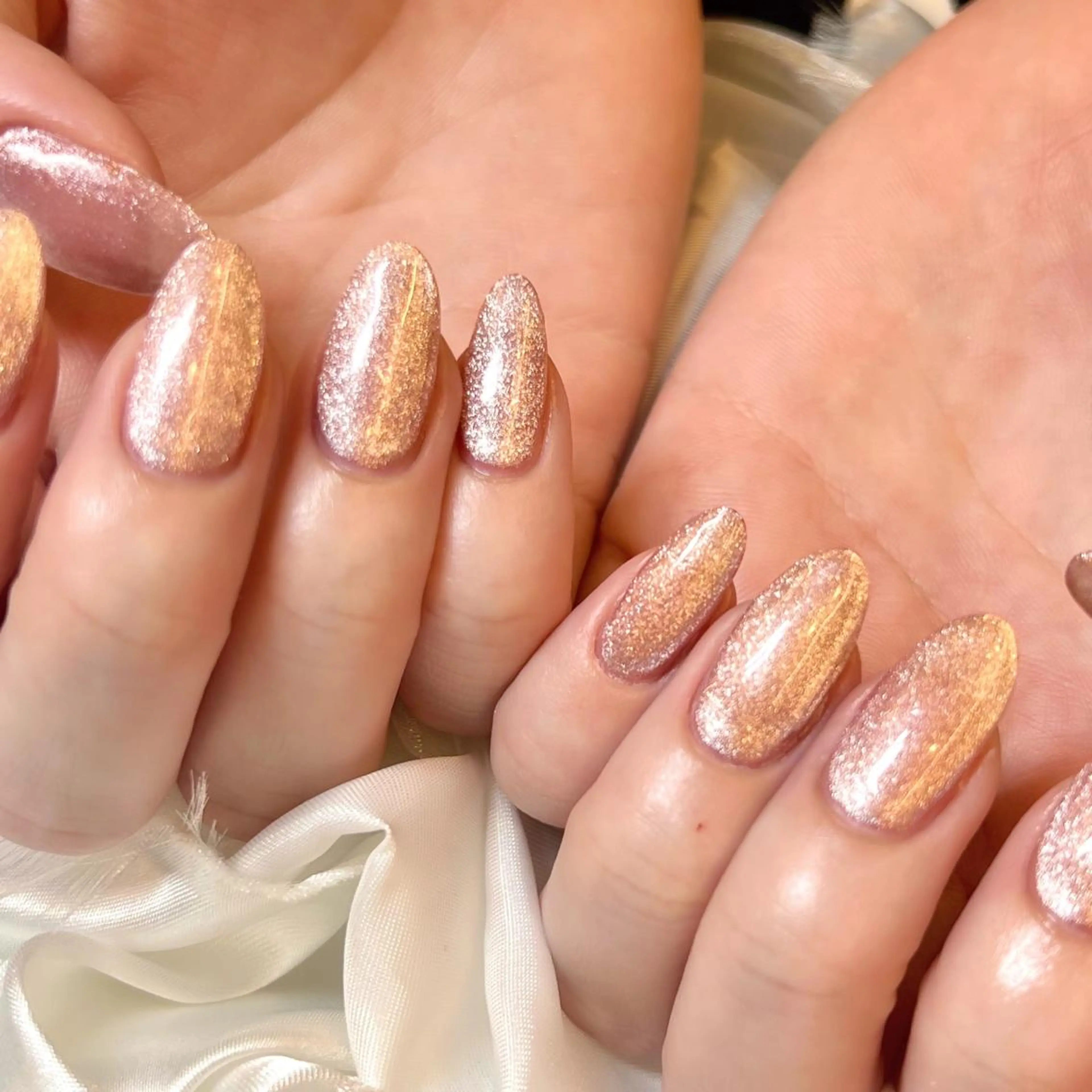 ネイル アートネイル オーロラネイル ジェルネイル 韓国ネイル ロングネイル ハンドネイル clover nailのネイルデザイン