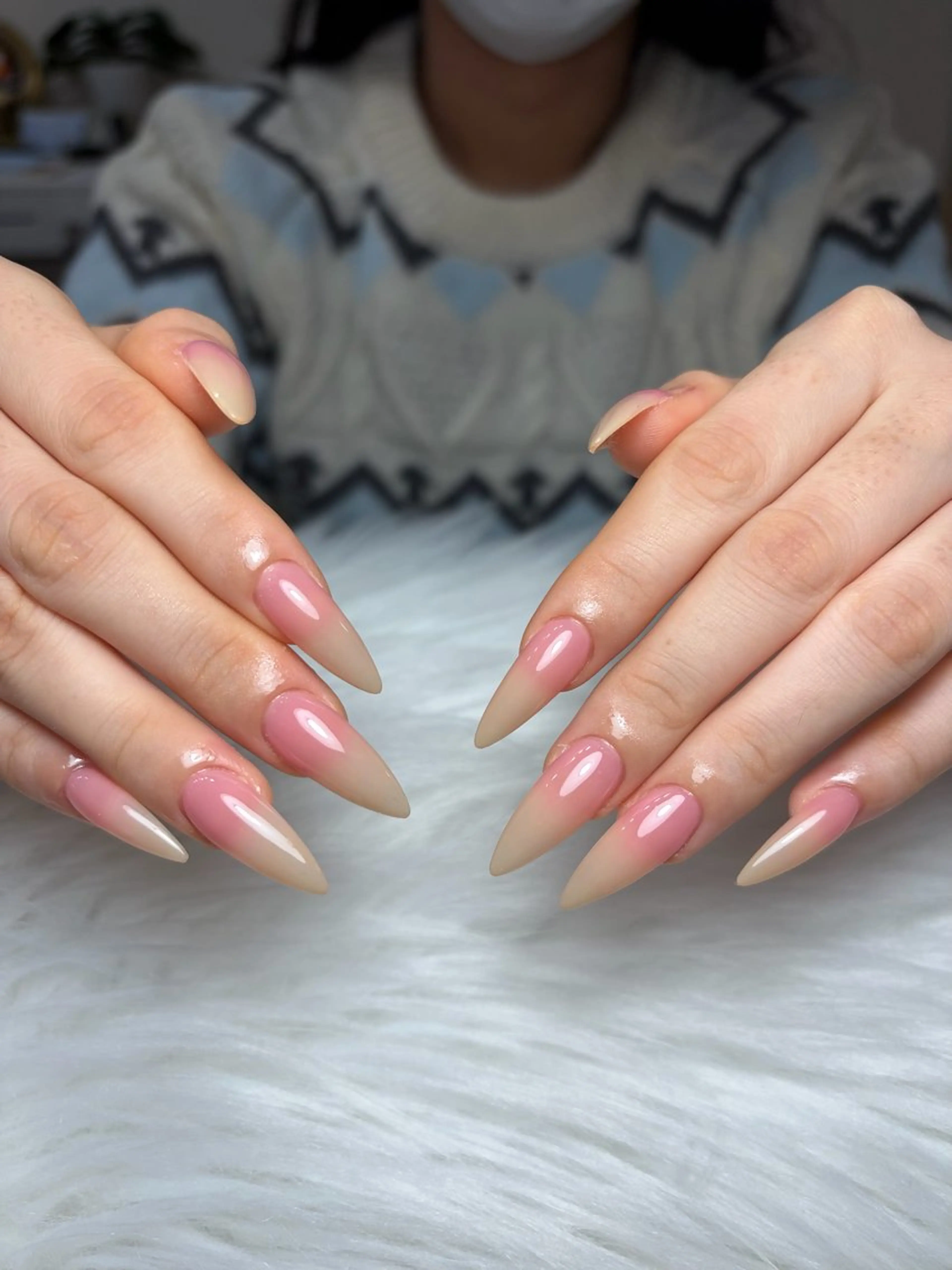 キッズ ネイル アートネイル 長さ出し ジェルネイル マグネットネイル ニュアンスネイル ハンドネイル Cloudy Chan Nailのネイルデザイン