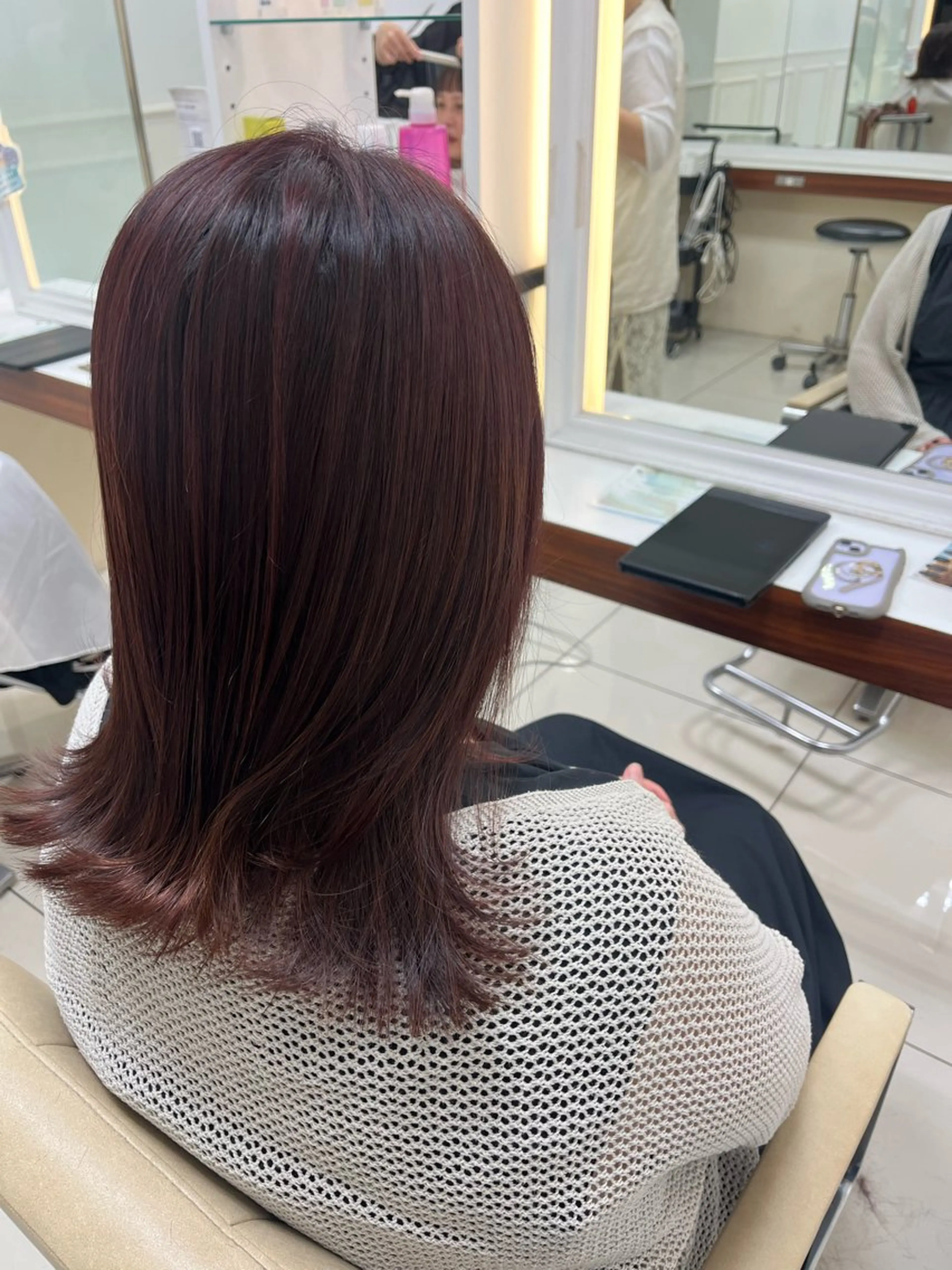 ミディアム カラー カットカラーモデル BASSA上石神井店のヘアスタイル