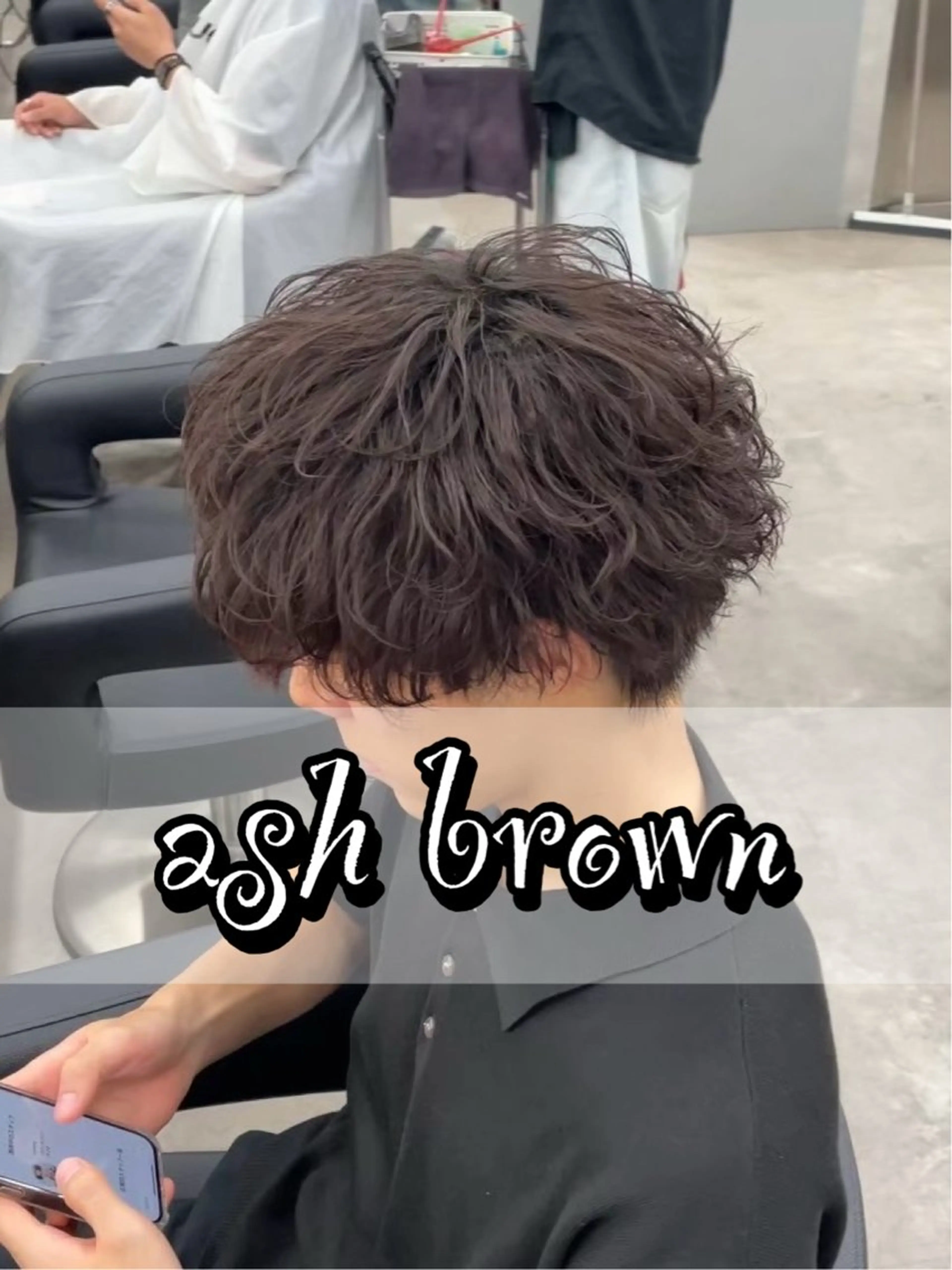 ショート カラー メンズ ブラウンカラー 透明感カラー ヘアカラー トリートメント 暖色カラー/透明感 カラー/HINATAのヘアスタイル