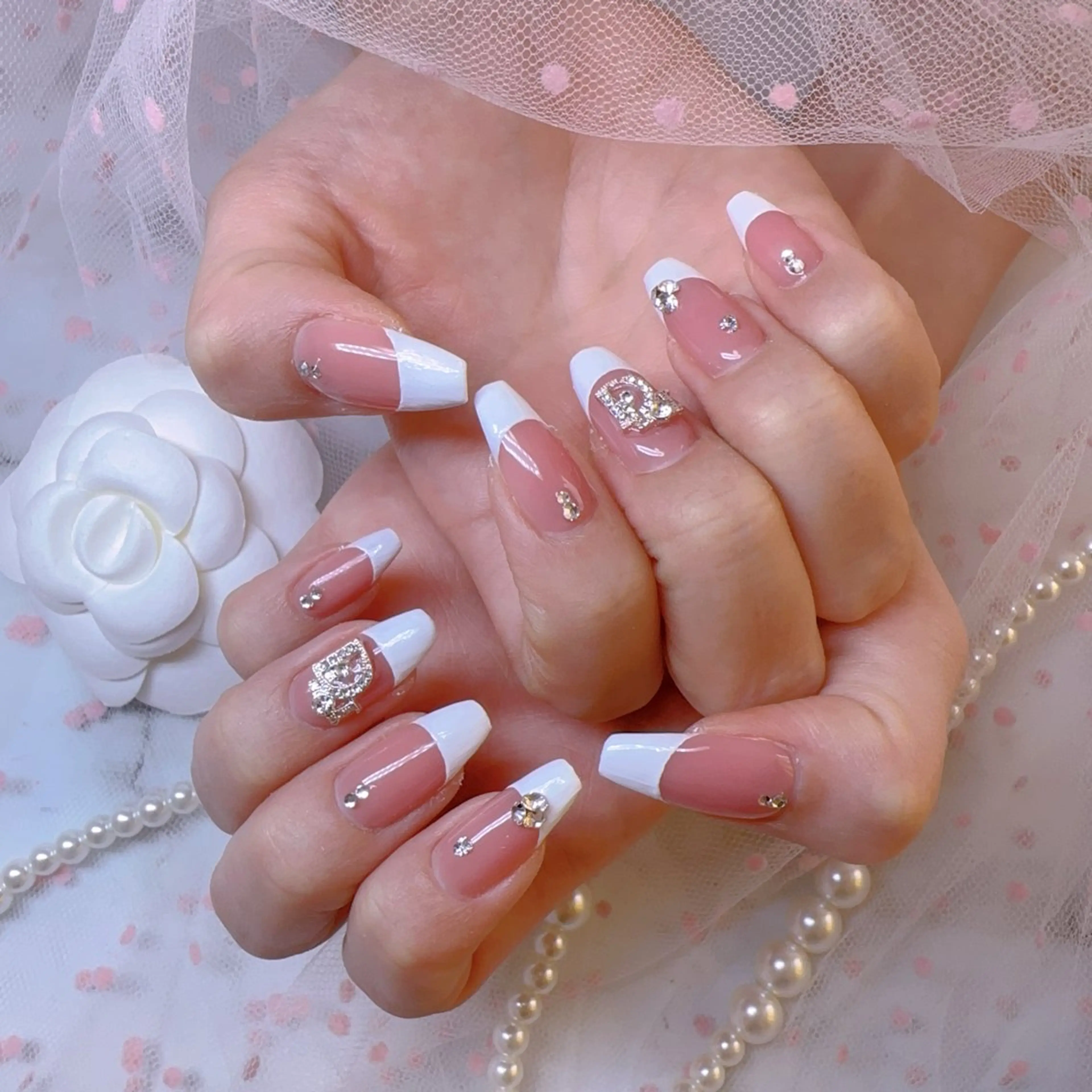 ネイル オーロラネイル フットネイル フレンチネイル 韓国ネイル ラメ(グリッター) Belle nail salon 新小岩のネイルデザイン
