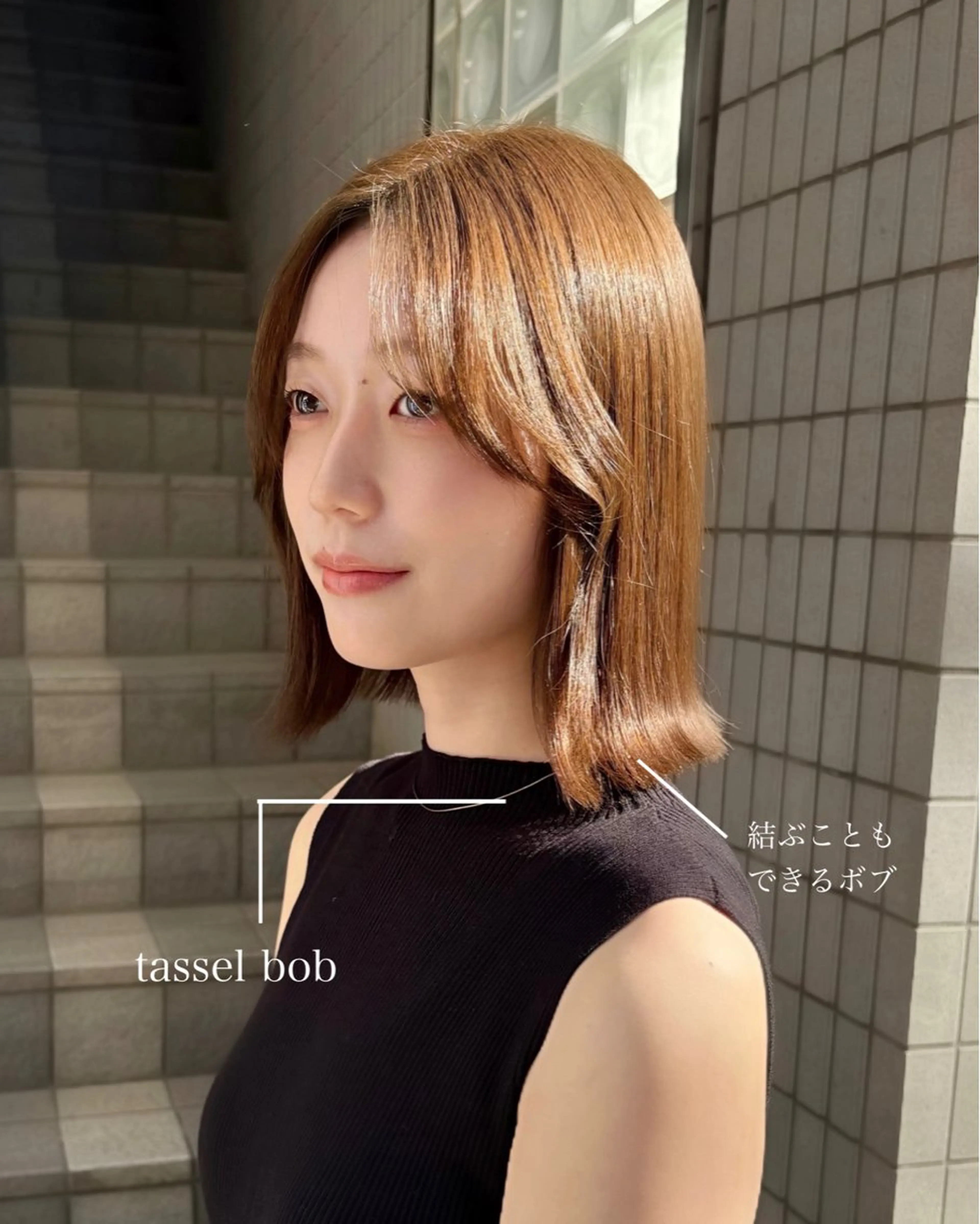 ミディアム カラー カット ヘアカラー ショート/ボブ/ 透明感カラー/ほのかのヘアスタイル