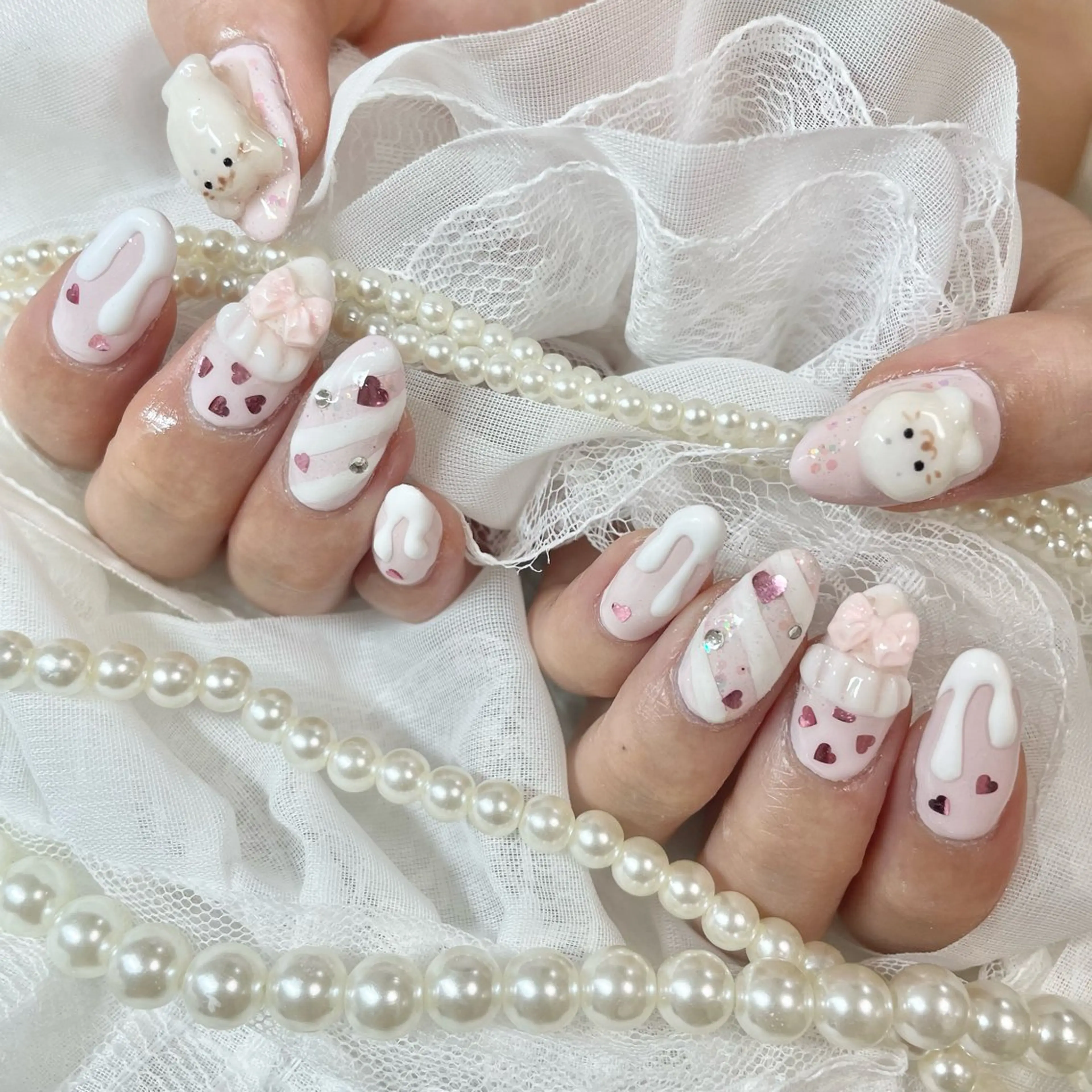 ネイル ハンドネイル フットネイル 🎀AYAKO 🎀中韓ネイルのネイルデザイン