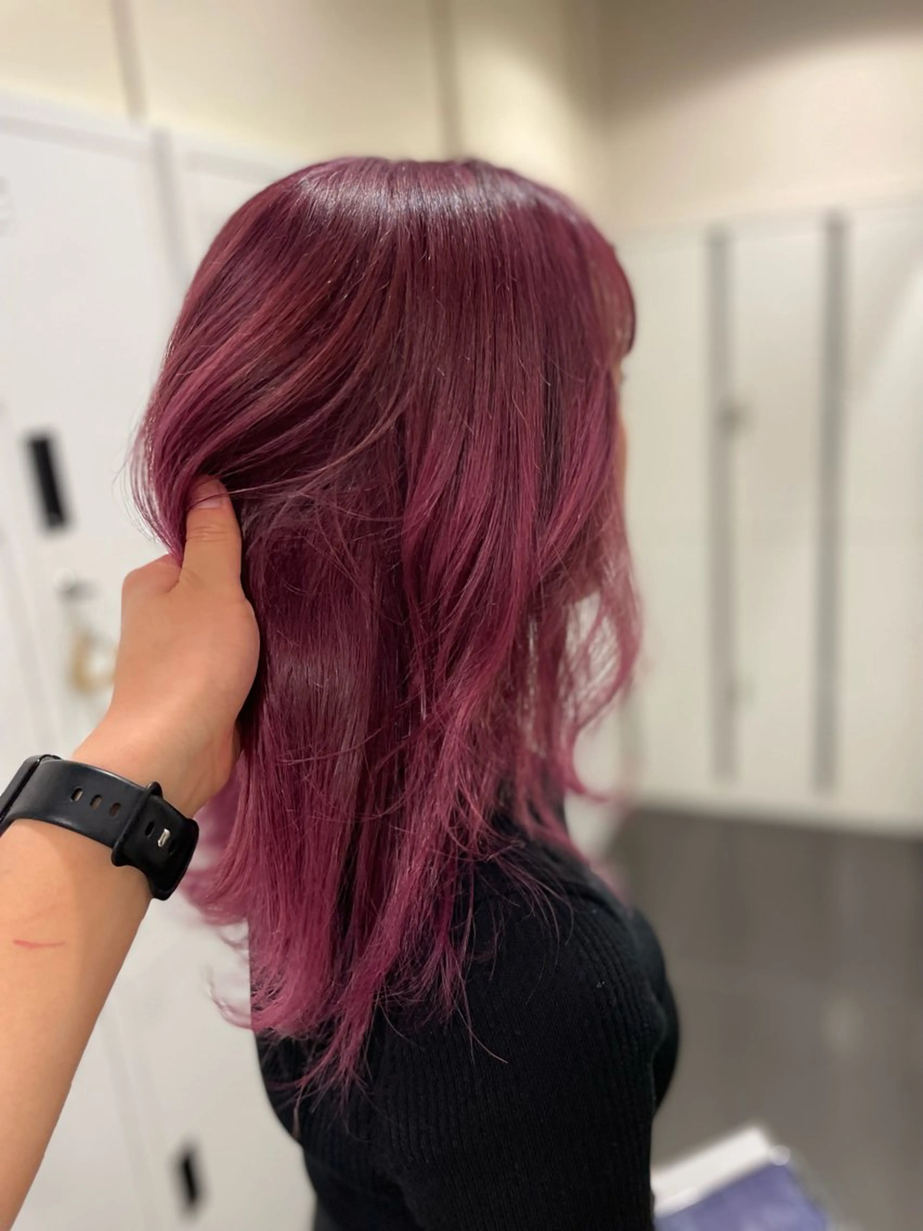 カラー ブリーチ ピンクカラー ヘアカラー ボブ/透明感 カラー /風花のヘアスタイル