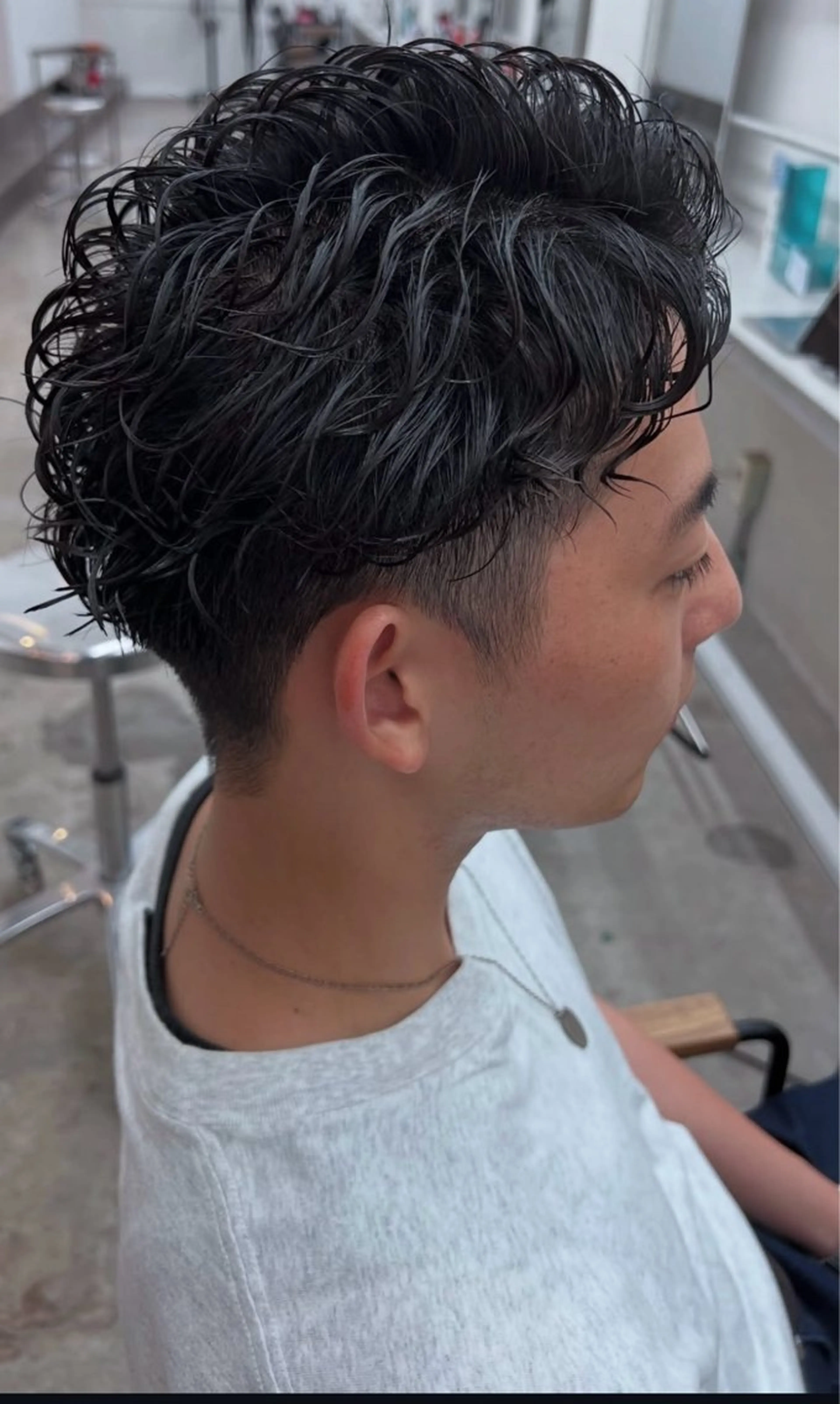 ショート パーマ メンズ ビジネス メンズパーマ ✨髪質改善縮毛矯正✨ 二上裕太のヘアスタイル