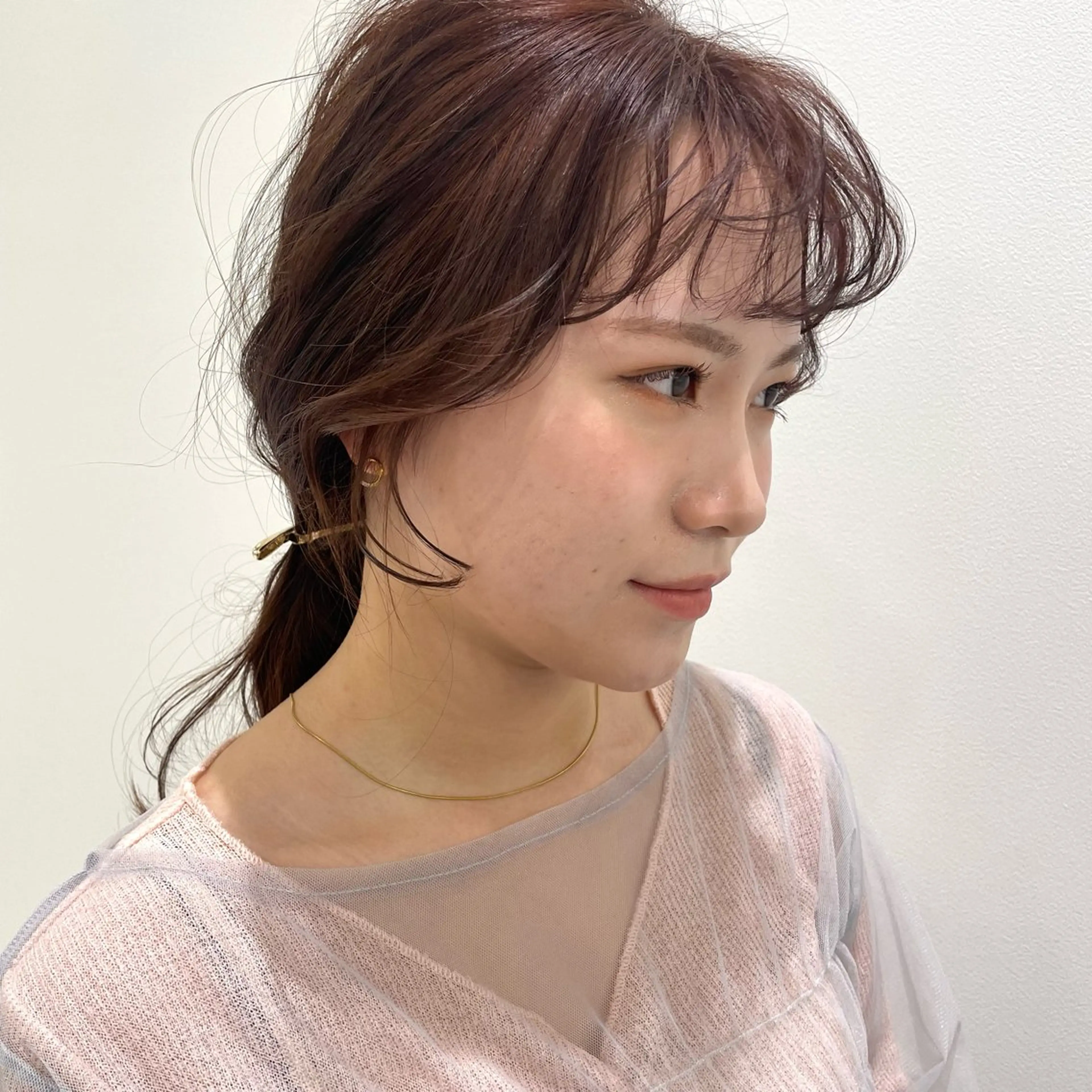 セミロング ヘアアレンジ 🫧レイナ 🫧 ツヤ髪／艶カラー🫧のヘアスタイル