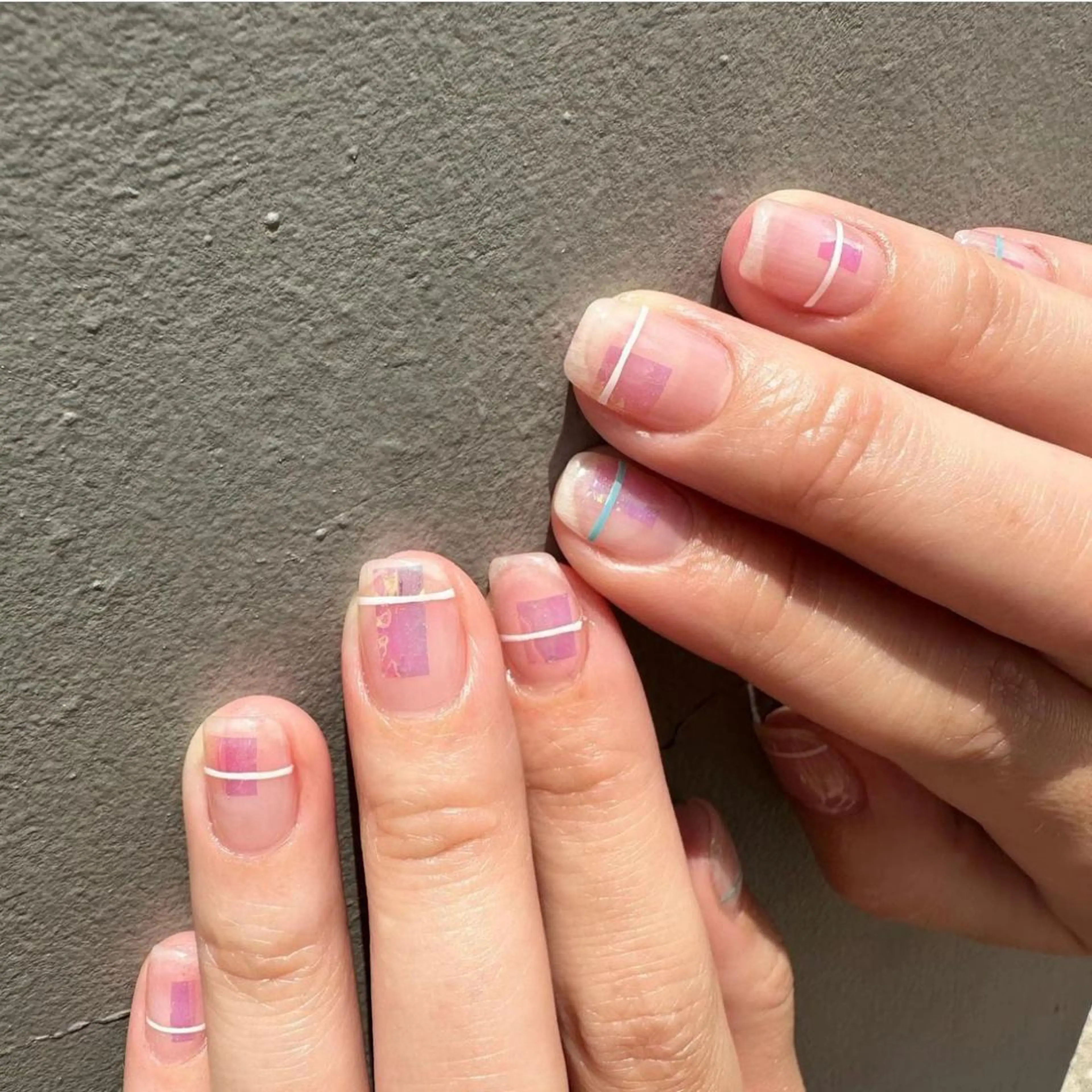 ネイル オーロラネイル クリアネイル 氷ネイル・うるうるネイル 韓国ネイル ニュアンスネイル 🪞KAPE NAIL 🪞のネイルデザイン