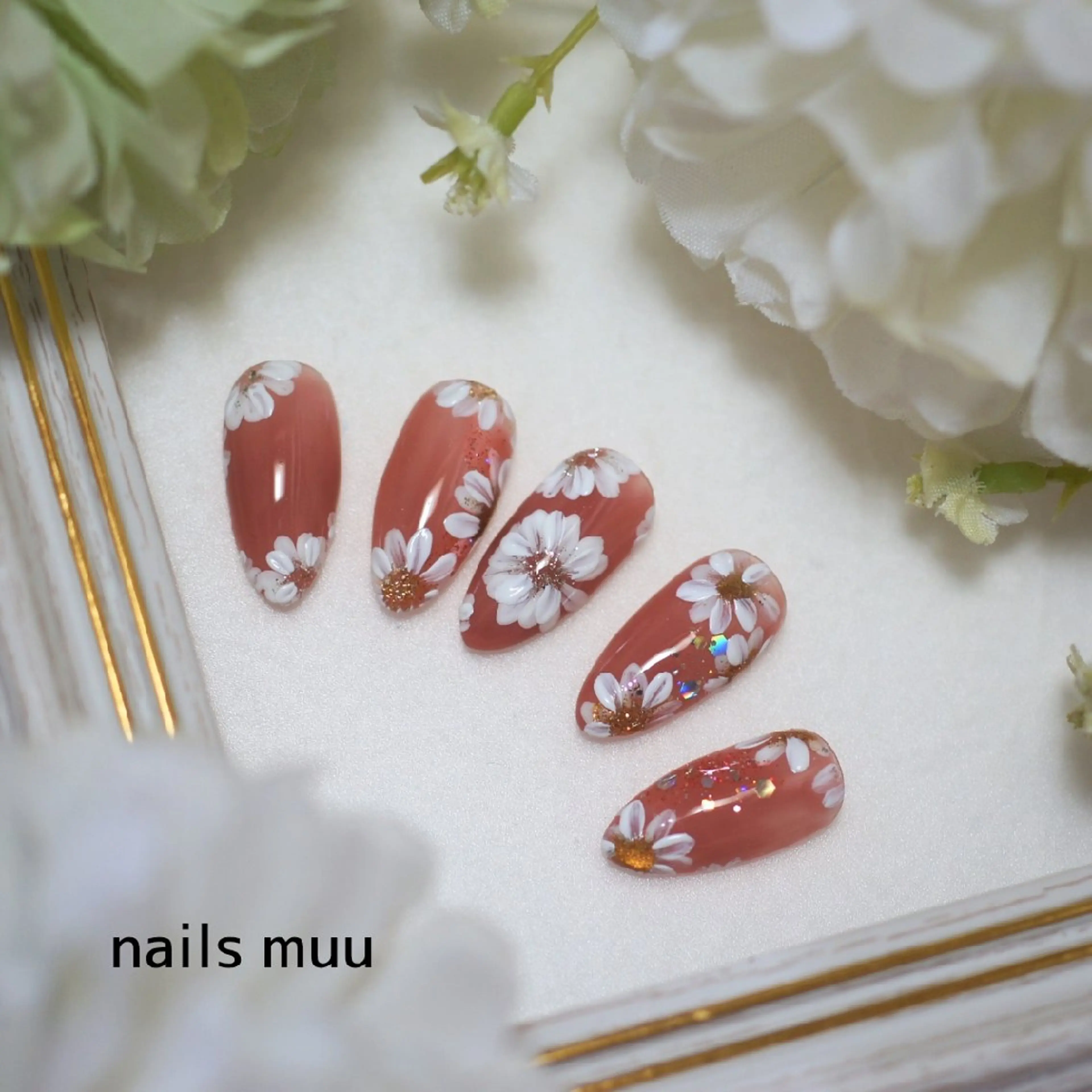 ネイル フラワーネイル ハンドネイル nails muu まゆのネイルデザイン