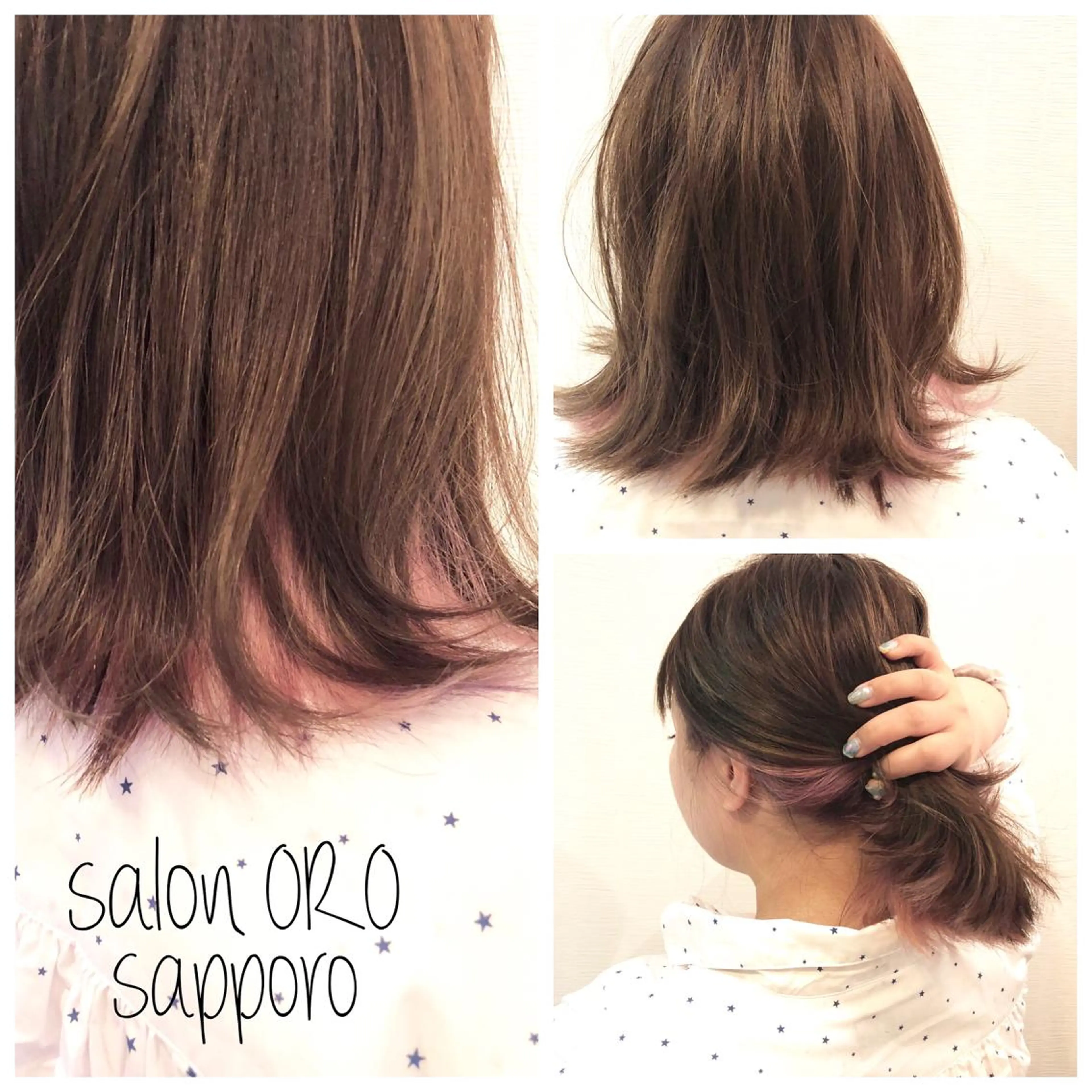 ミディアム カラー ヘアカラー トリートメント 平川 友希子のヘアスタイル