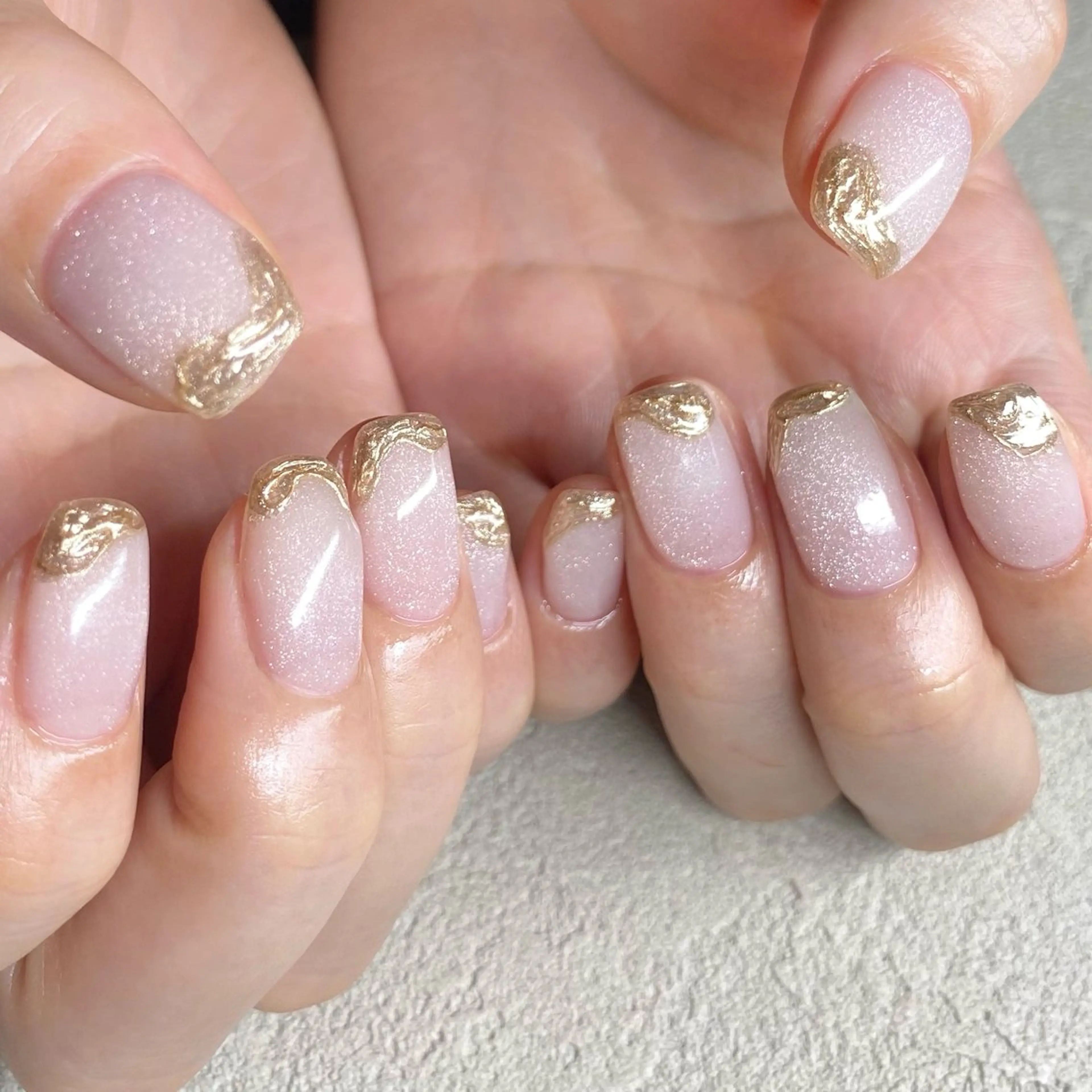 ネイル アートネイル ニュアンスネイル 冬ネイル ハンドネイル 山田 貴子のネイルデザイン