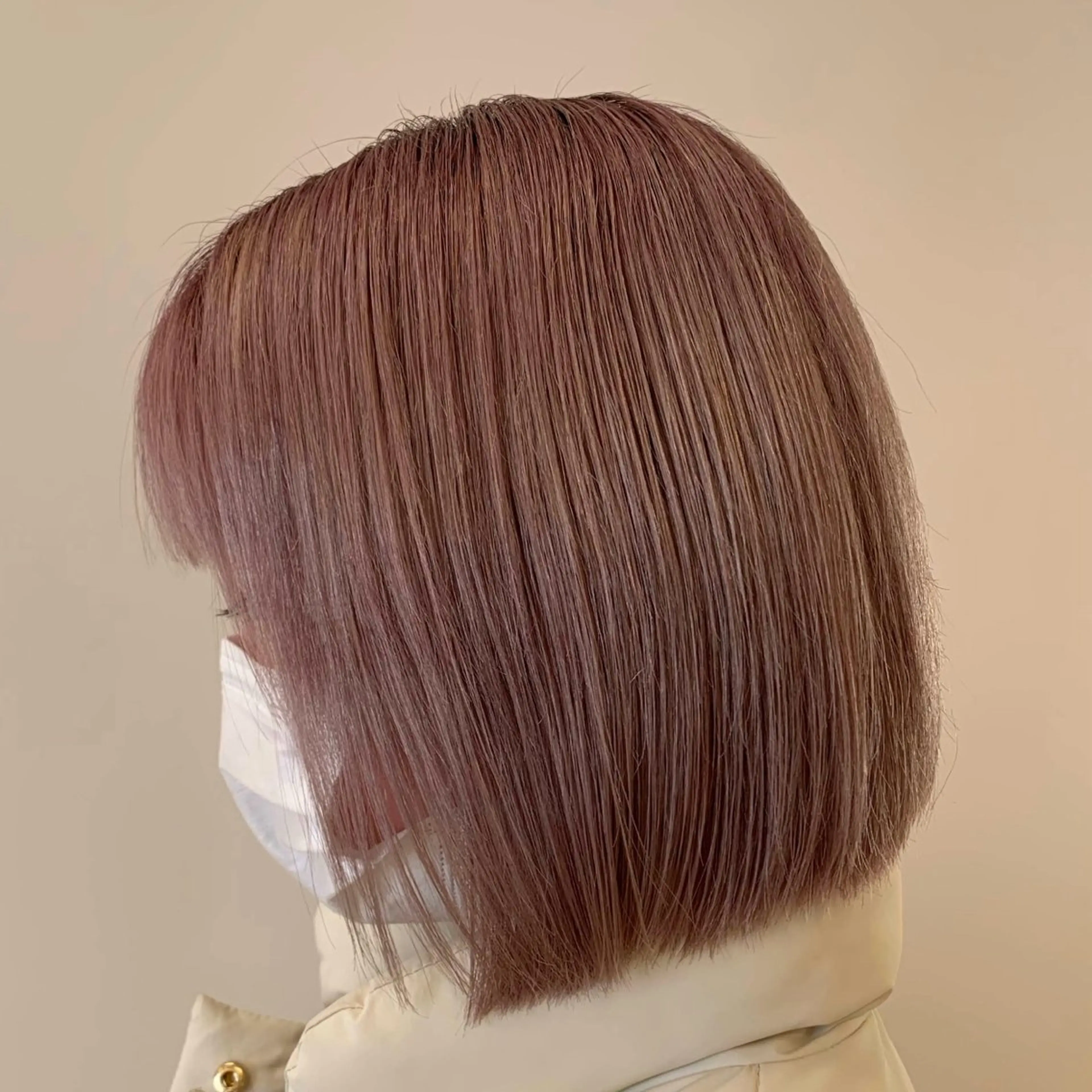 ショート カラー ベージュカラー ピンクカラー ピンクベージュ ヘアカラー ブリーチ✨/似合わせ カラー🎀/Yuzuのヘアスタイル