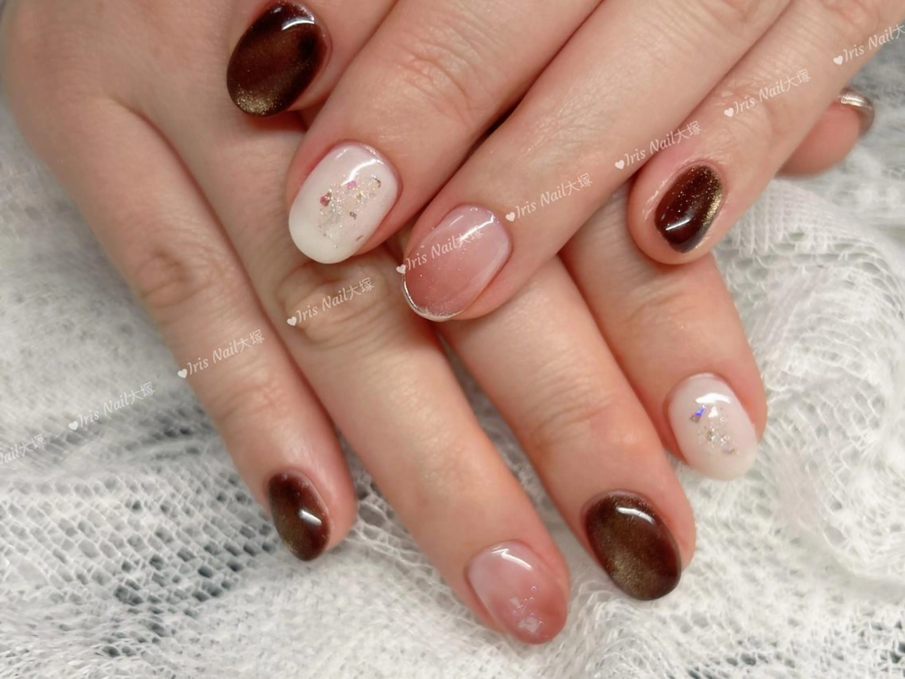 ネイル ニュアンスネイル ハンドネイル ハンドケア 🍒IRIS Nail🌸のネイルデザイン