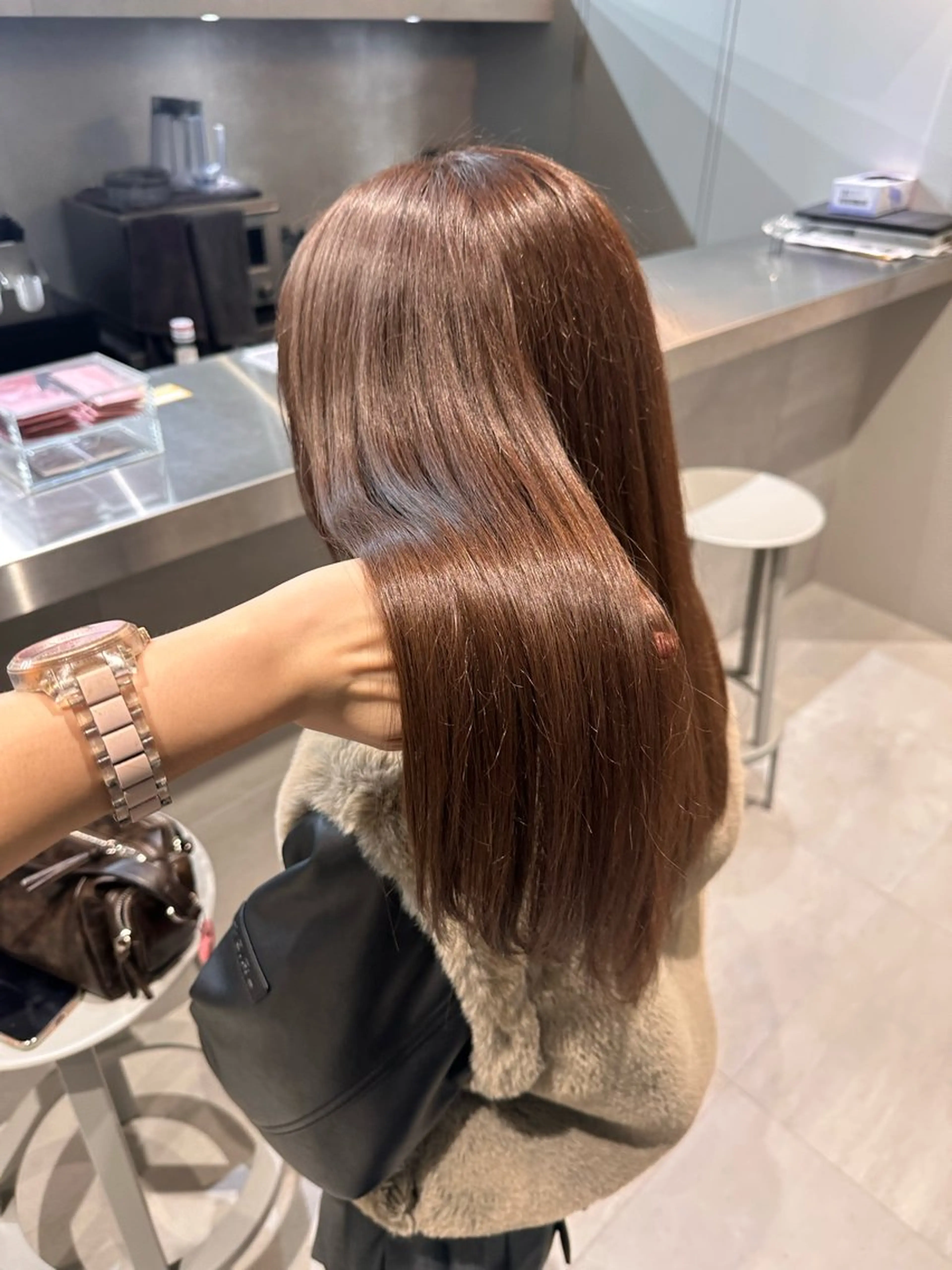 ロング カラー 髪質改善 トリートメント 染谷 遥花のヘアスタイル