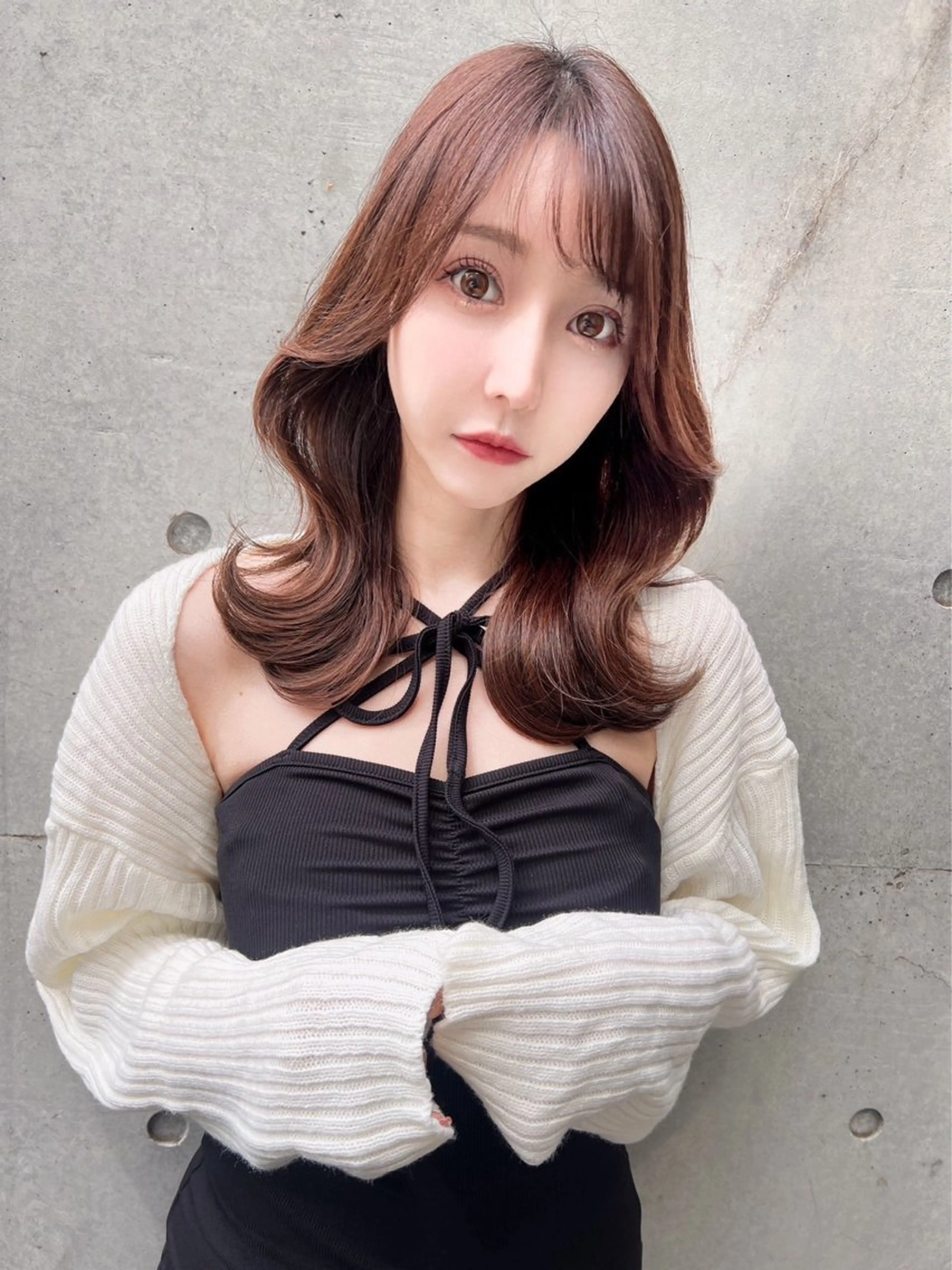 セミロング ヘアカラー 似合わせカラーの達人 ダブルカラー/森栄範のヘアスタイル